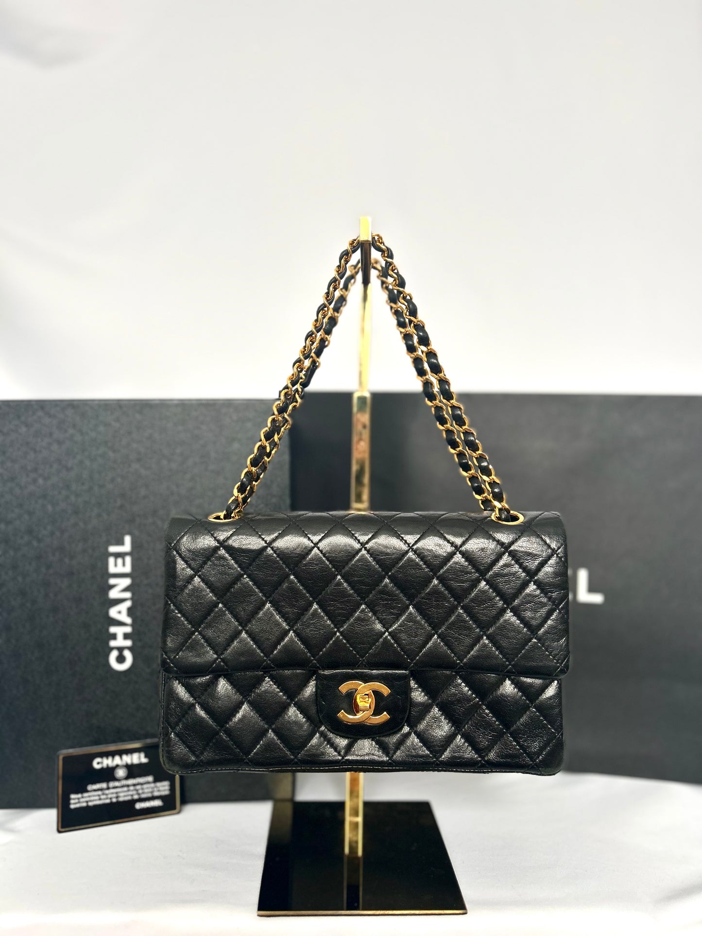 Chanel Black Lambskin Classic Flap