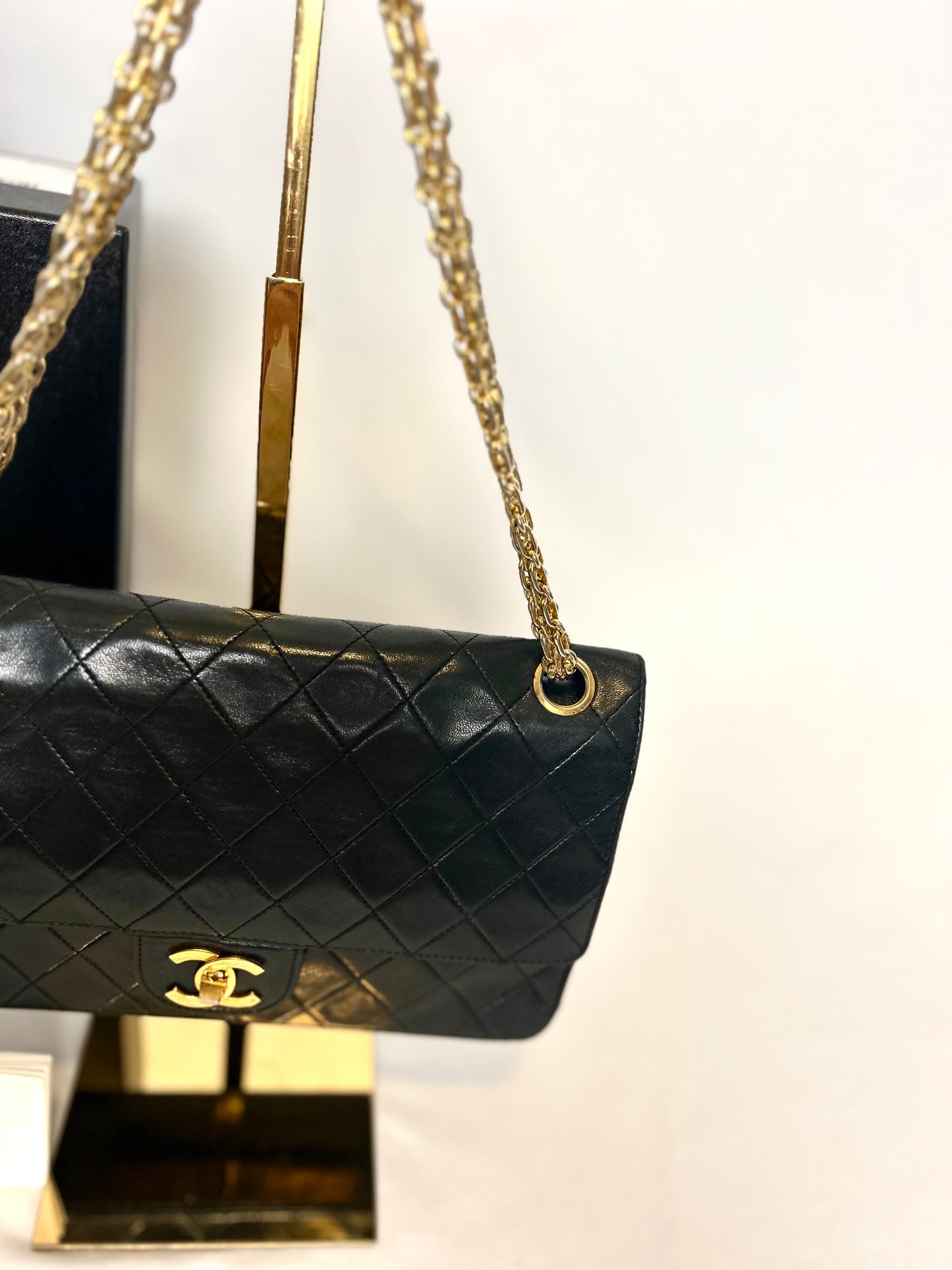 Authentic Medium Chanel Lambskin Classic Flap