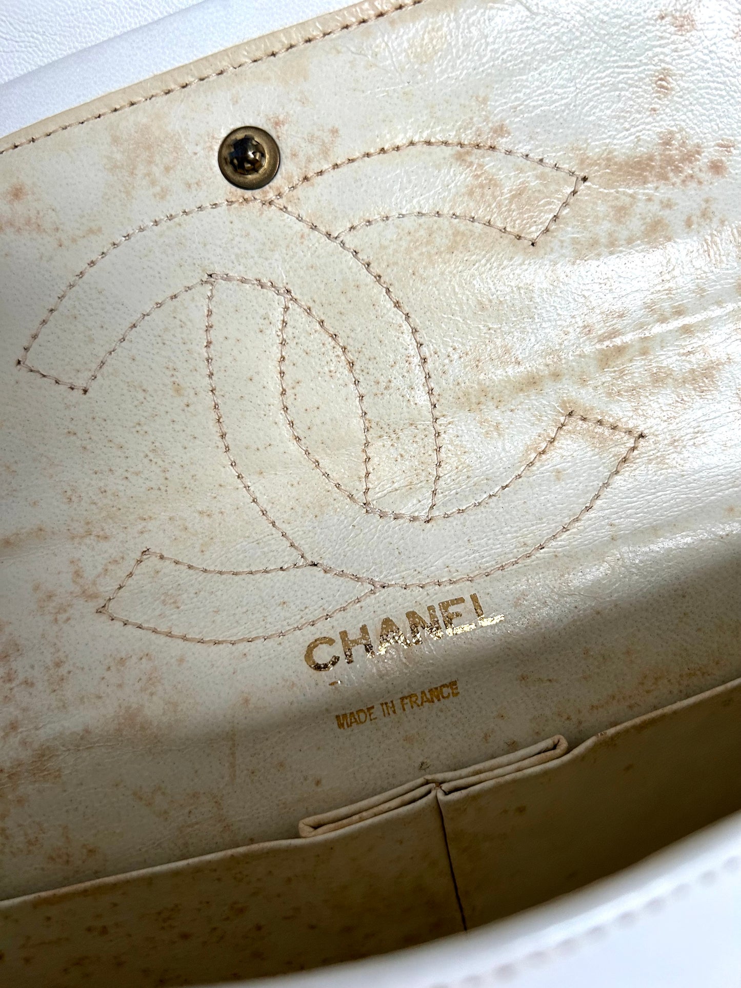 Chanel Vintage White Classic Flap