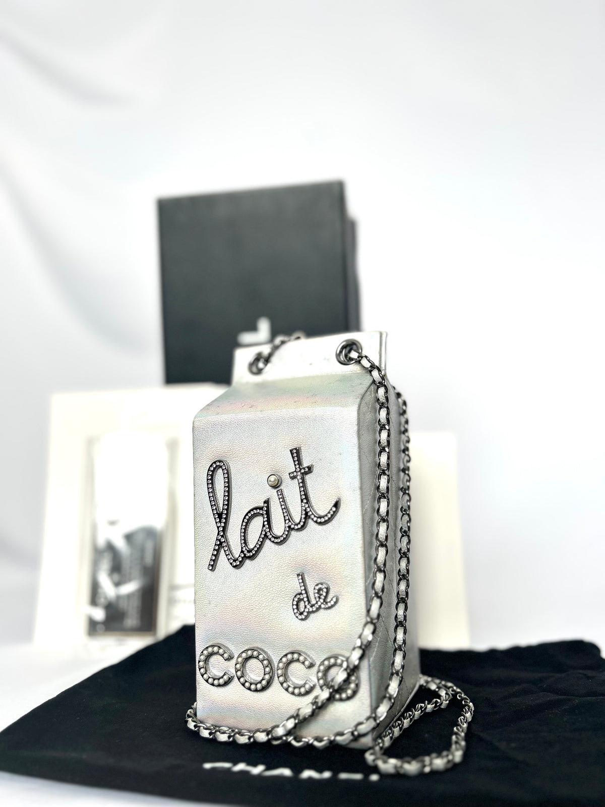 Extremely Rare Iridescent Lait de Coco Runway 2014 Milk Carton