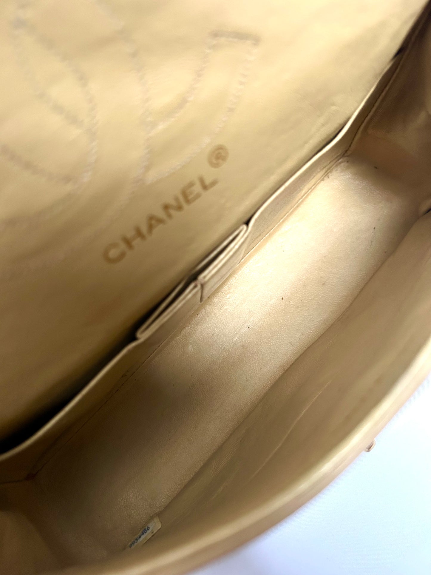 Chanel Beige Lambskin Medium Classic Flap 2/2 Payments