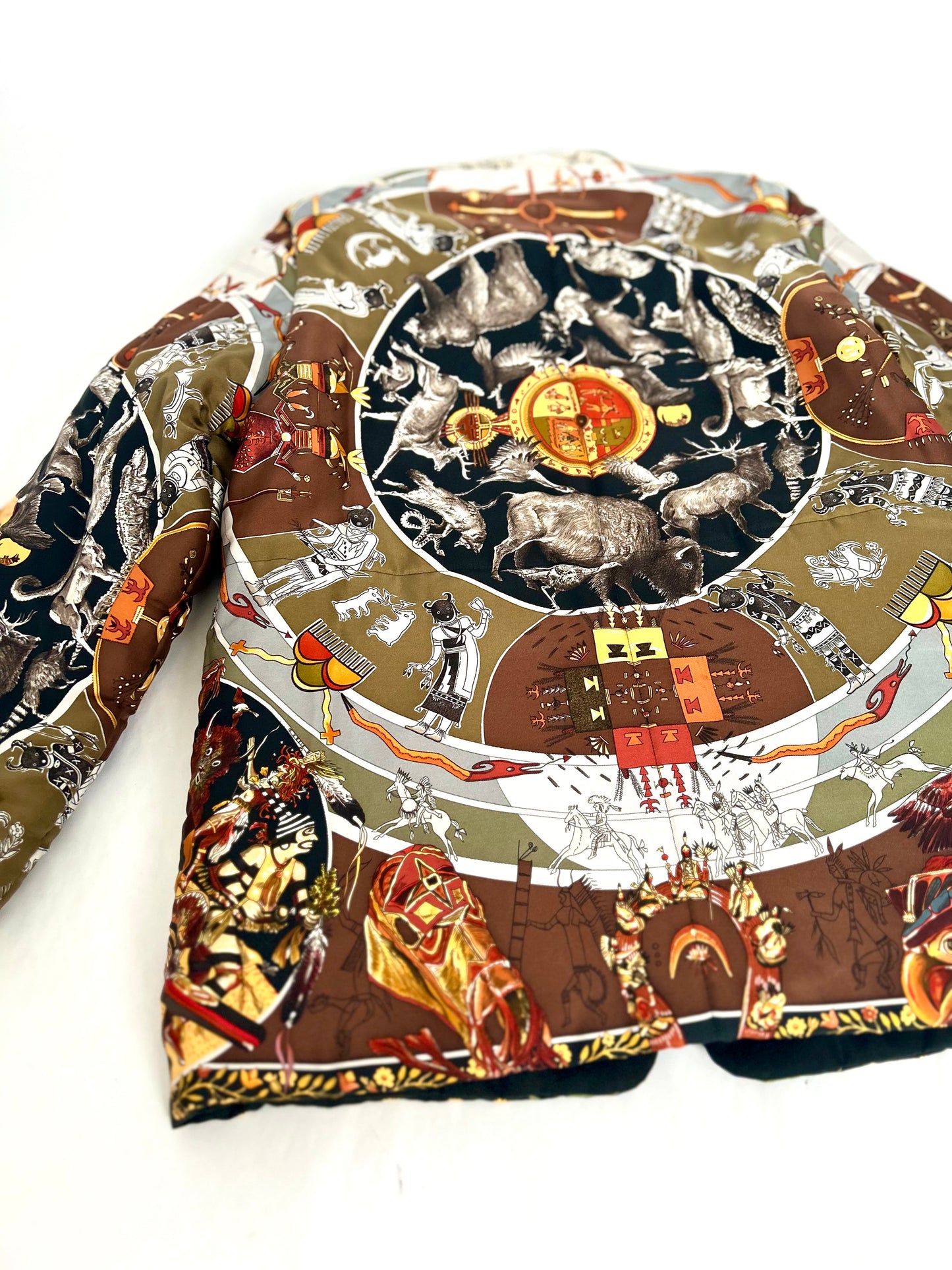 Archival Hermes Silk Detachable Sleeve Jacket Coat designed by Martin Margiela