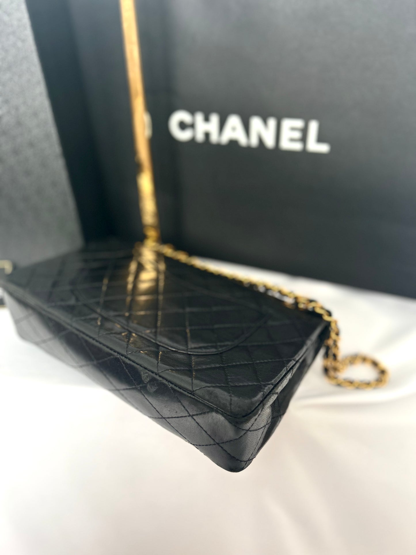 Chanel Black Lambskin Classic Flap