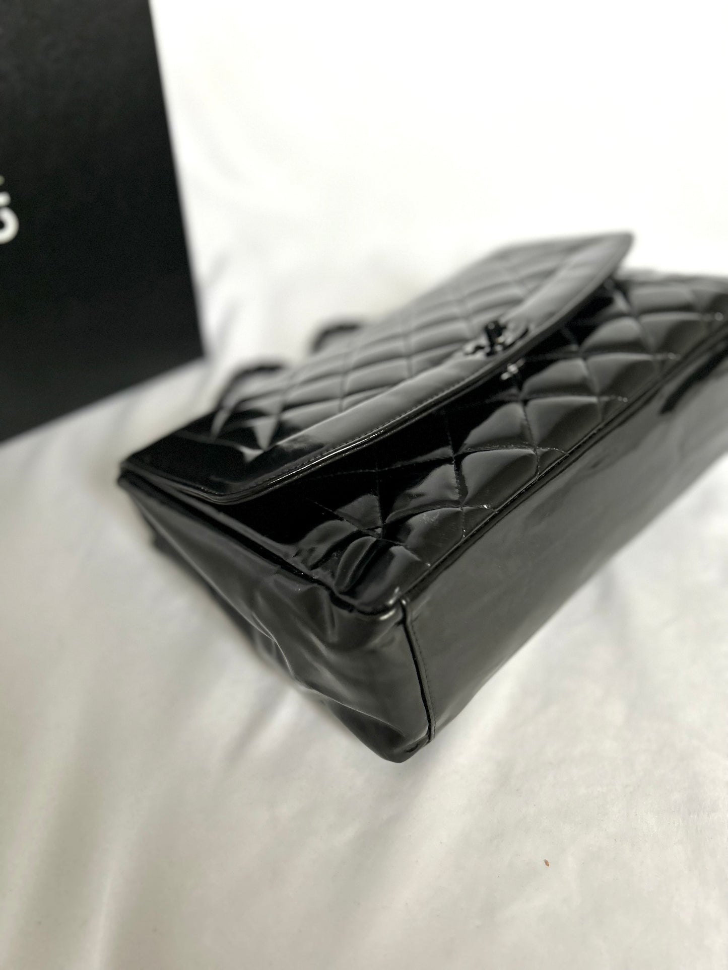 Chanel So-Black Medium Diana Patent Flap Bag