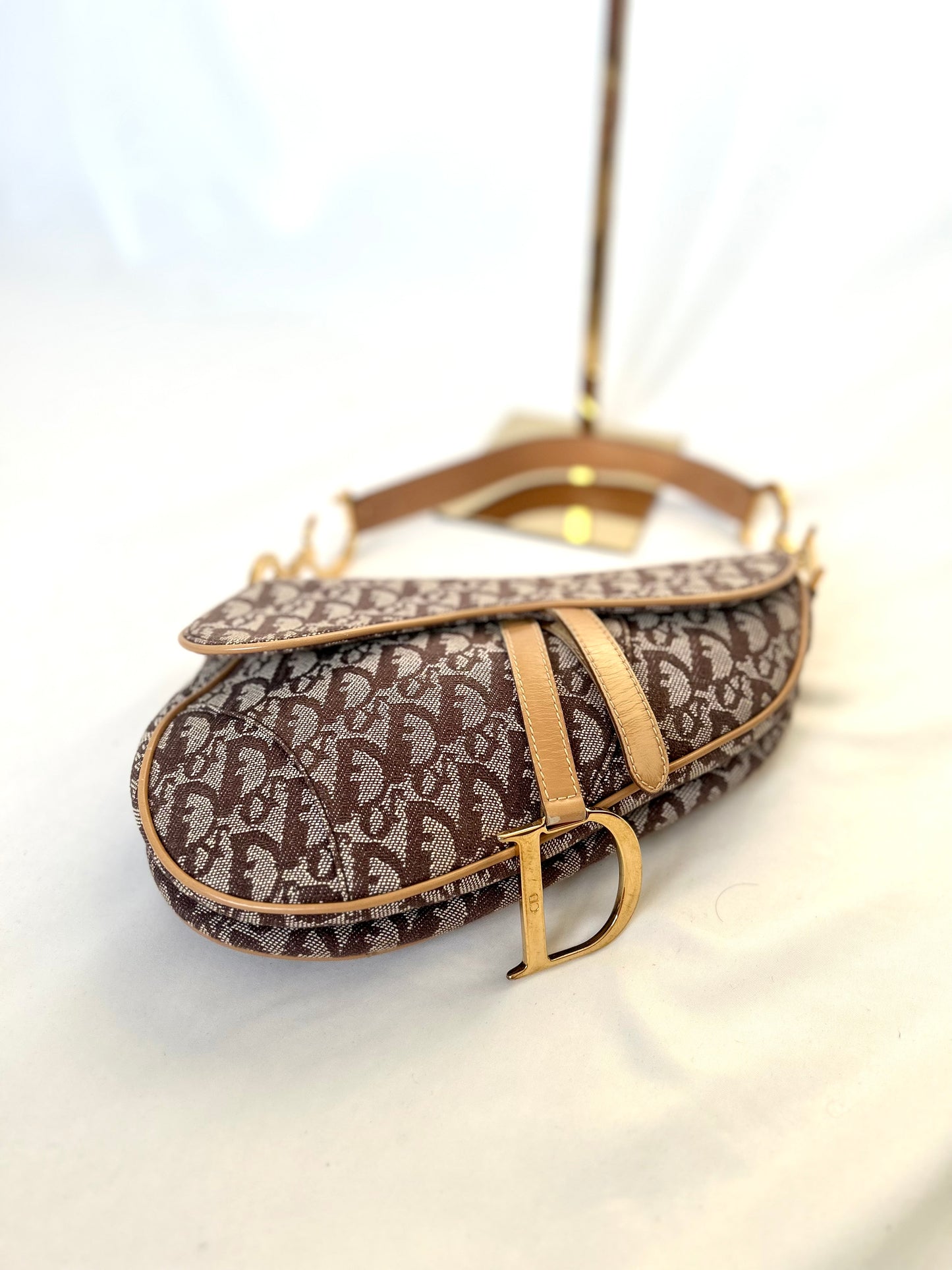 Dior Brown Oblique Monogram Saddle Bag