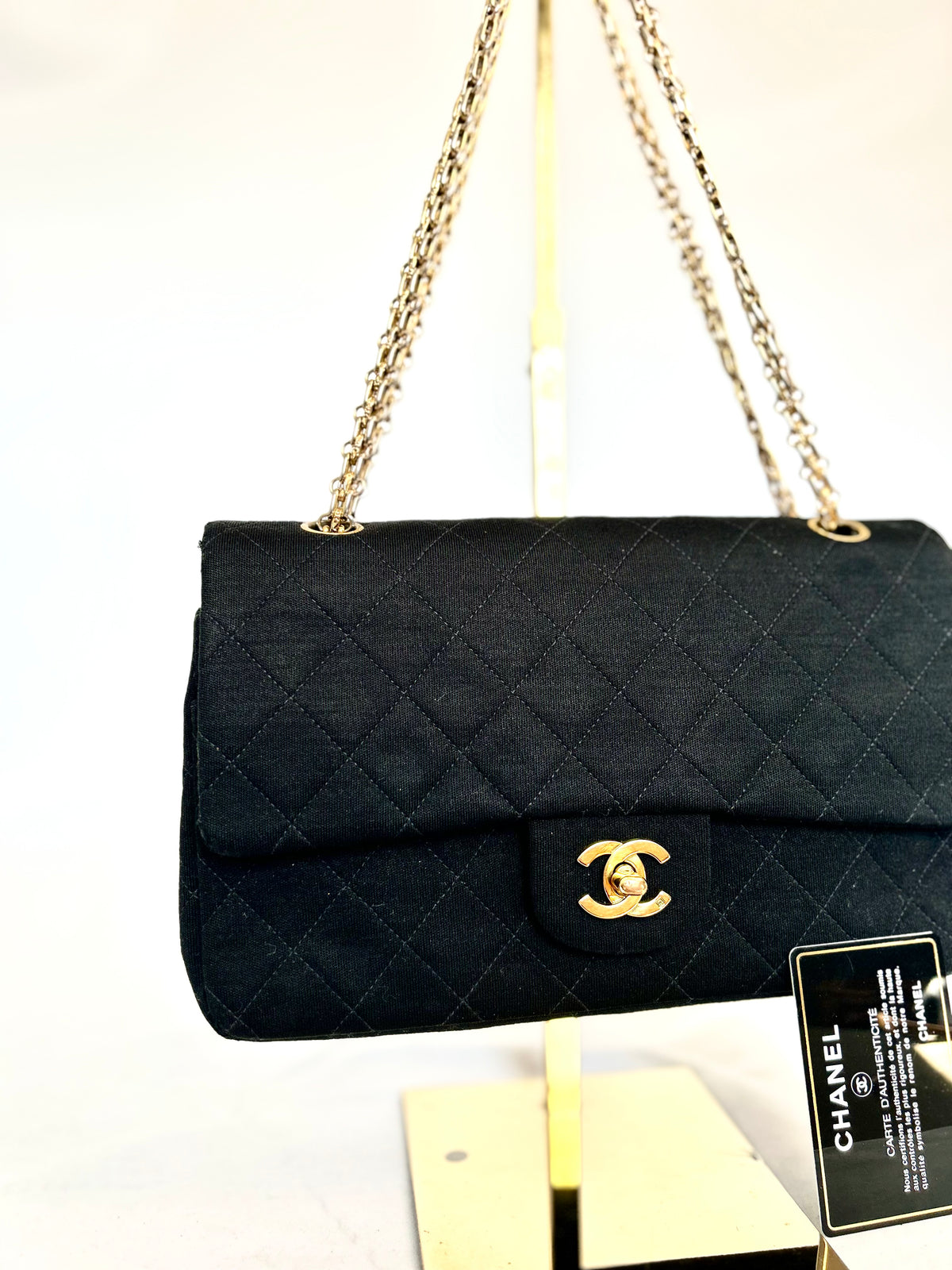 Authentic Chanel Jersey Classic Flap