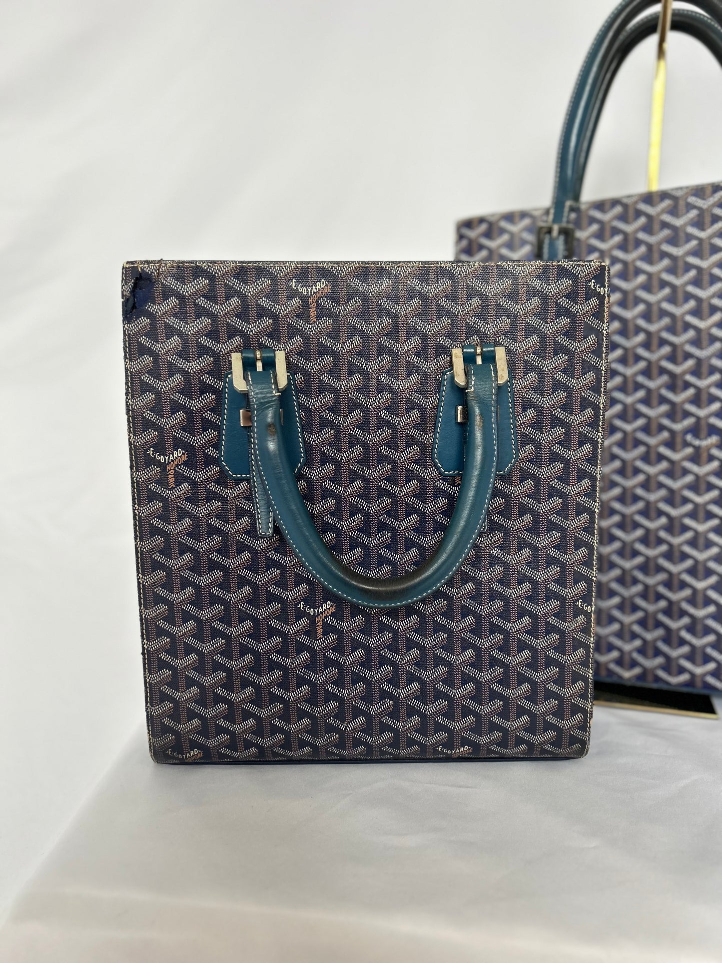Goyard Comores Tote Bag PM (has chipped top corner)