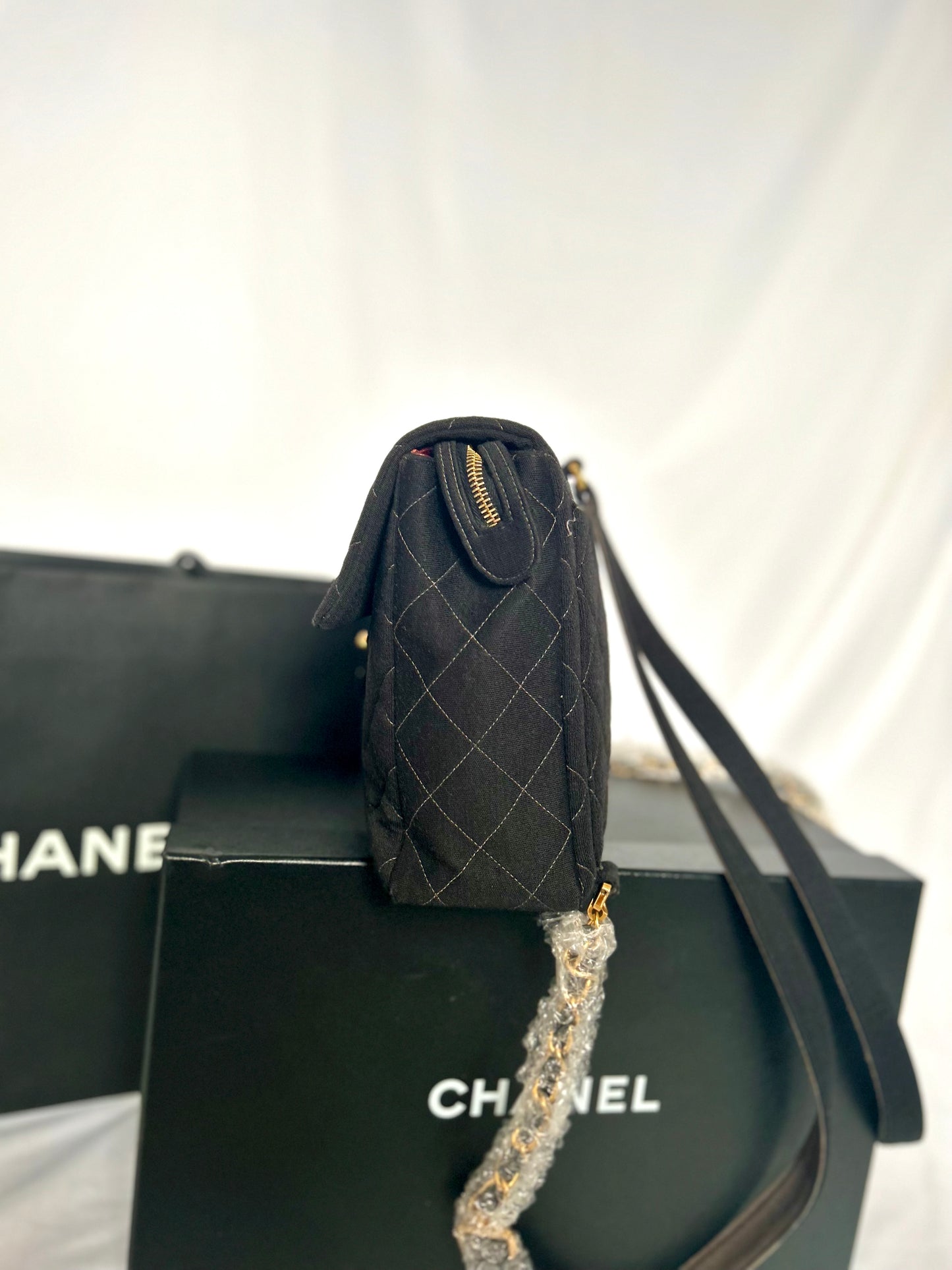 Chanel Black Jersey Backpack