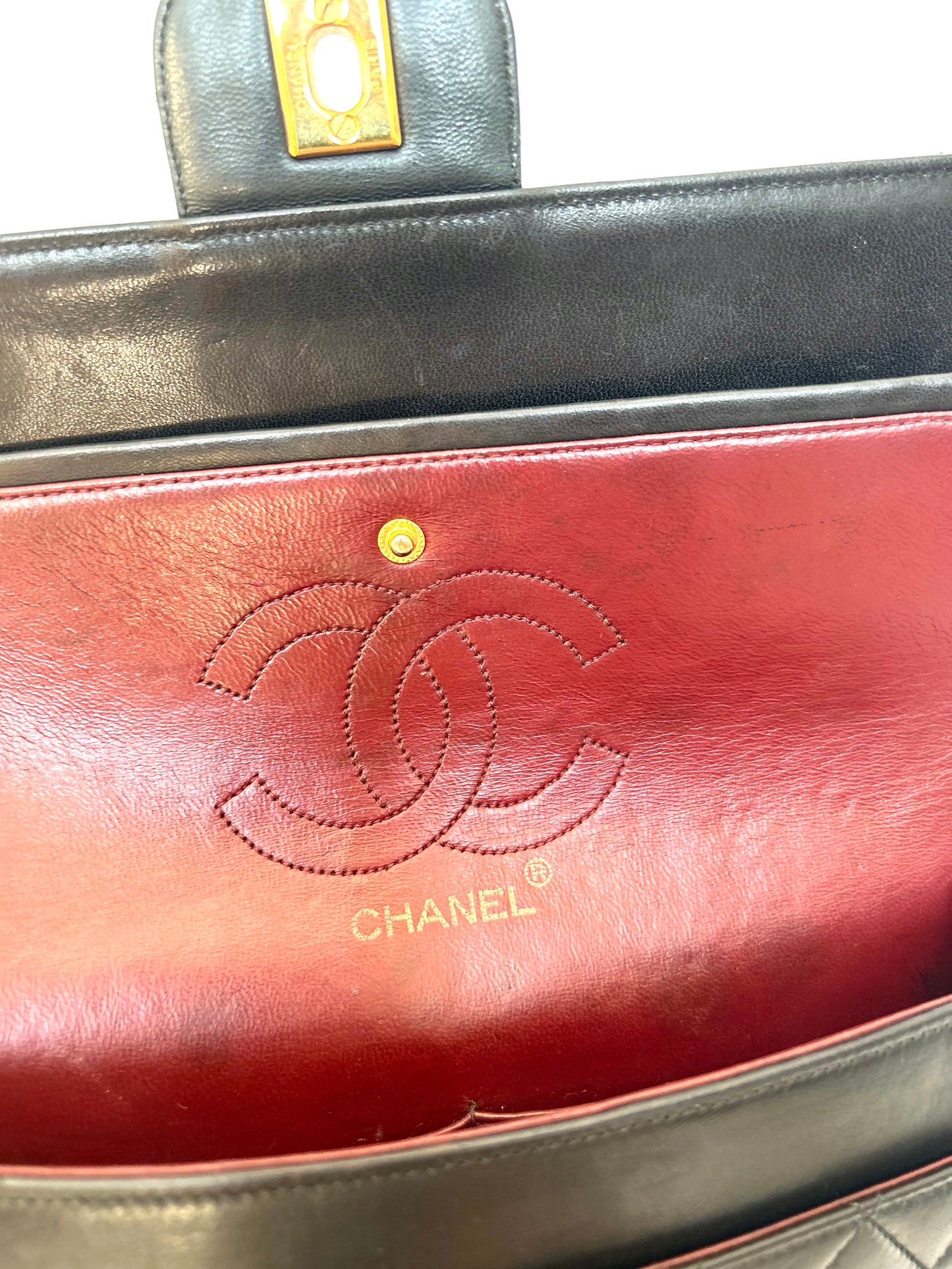 Authentic Vintage Medium Lambskin Chanel Classic Flap