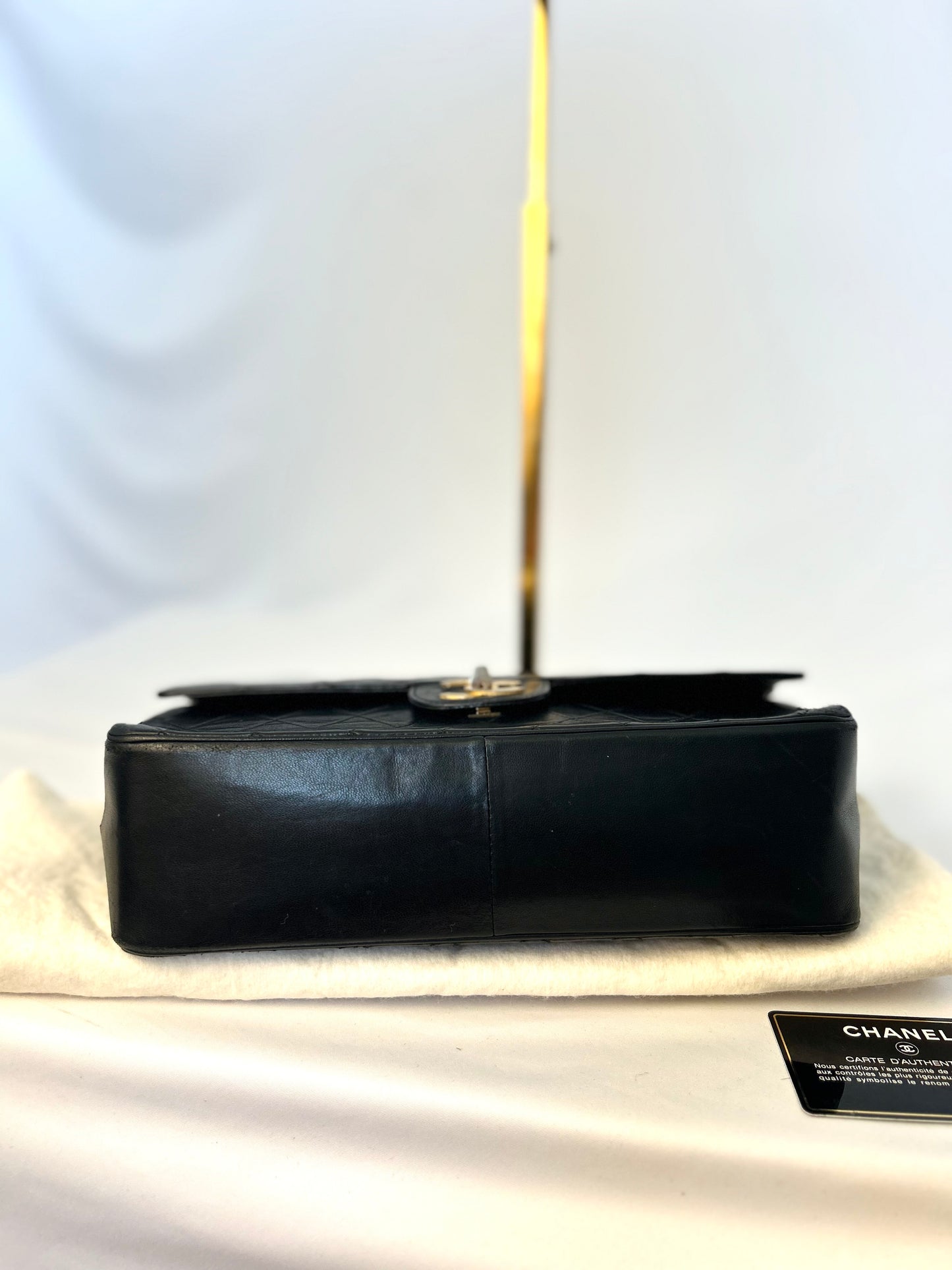 Authentic Chanel Medium Lambskin Classic Flap Bag