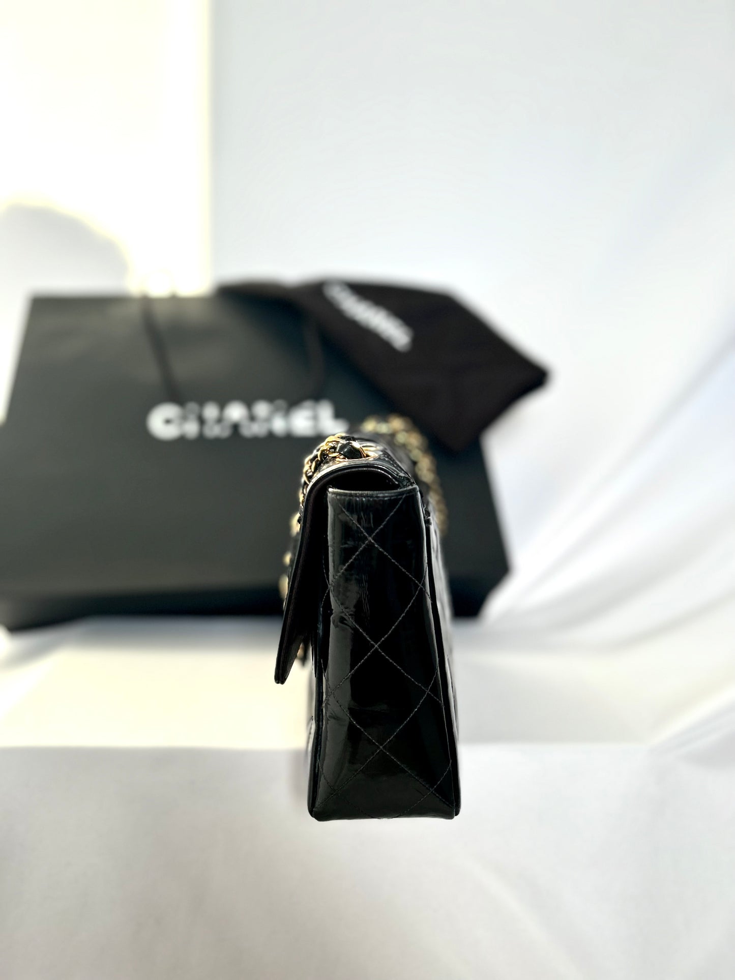 Chanel Patent Leather Single Flap Bag