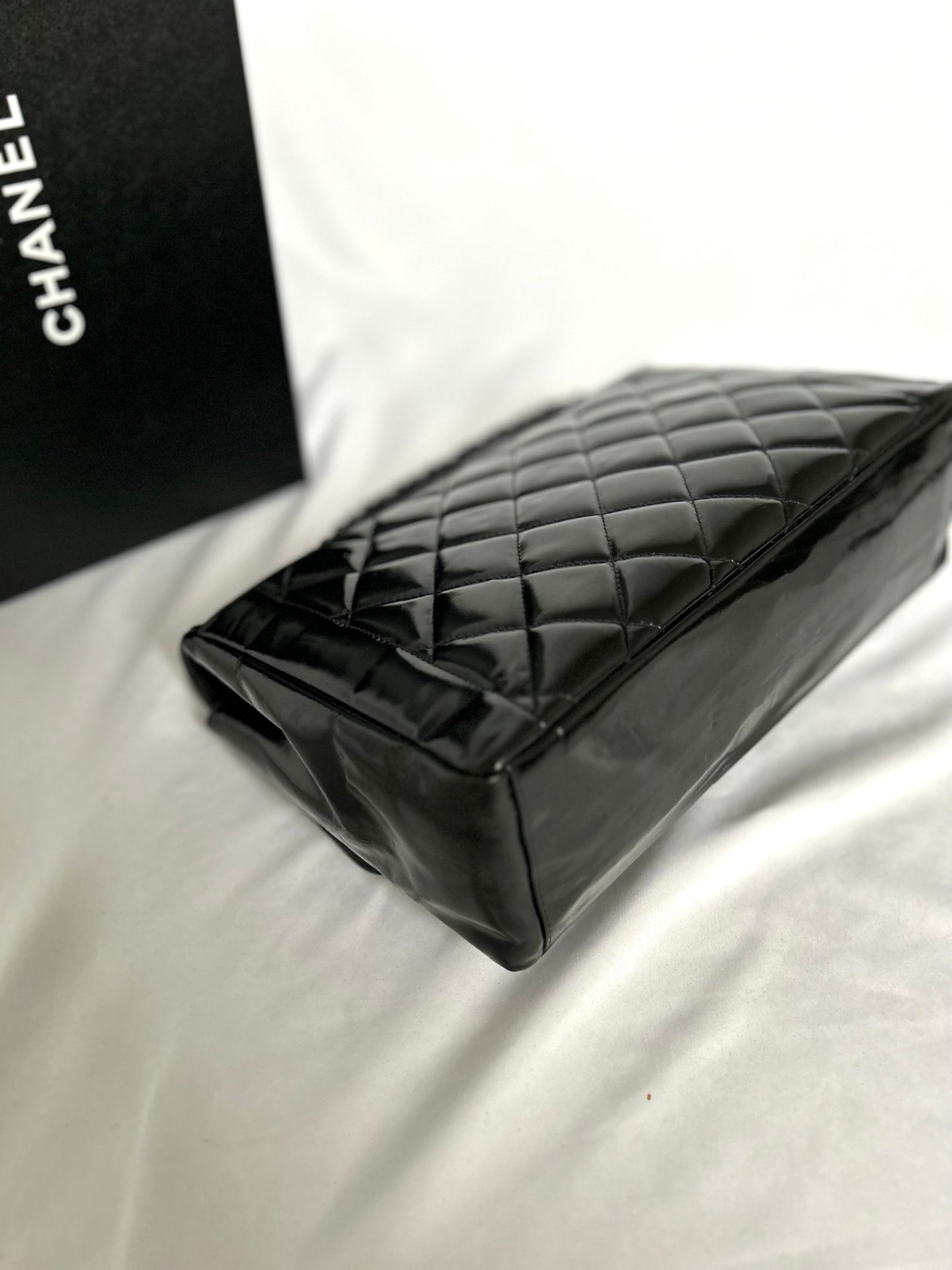 Chanel So-Black Medium Diana Patent Flap Bag