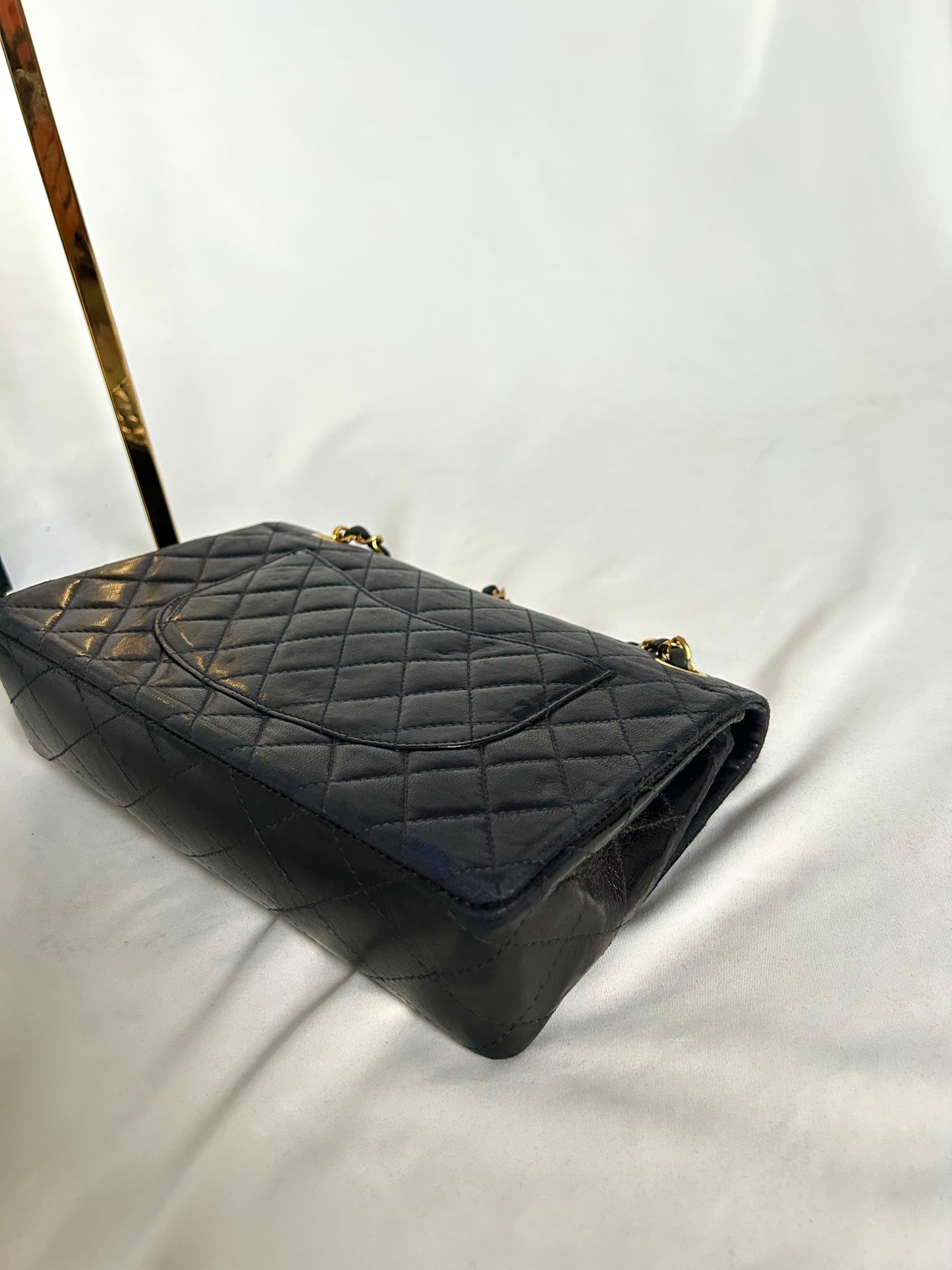 Midnight Blue Medium Lambskin Vintage Classic Flap