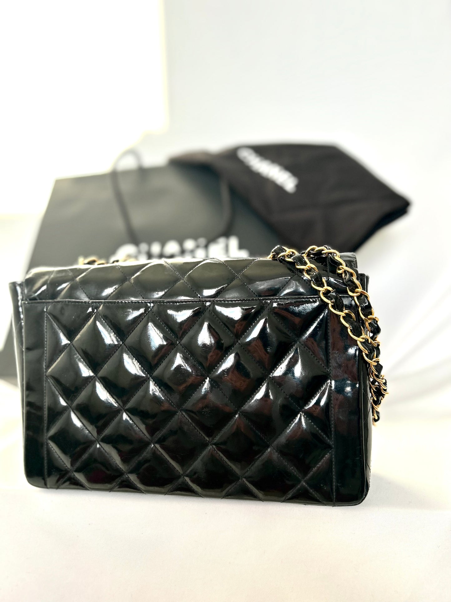 Chanel Patent Leather Single Flap Bag