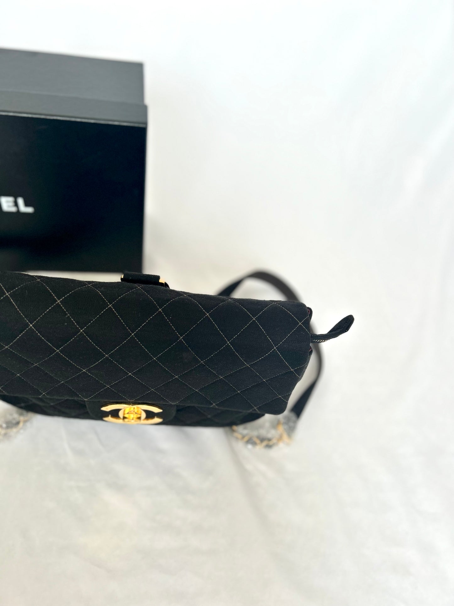 Chanel Black Jersey Backpack
