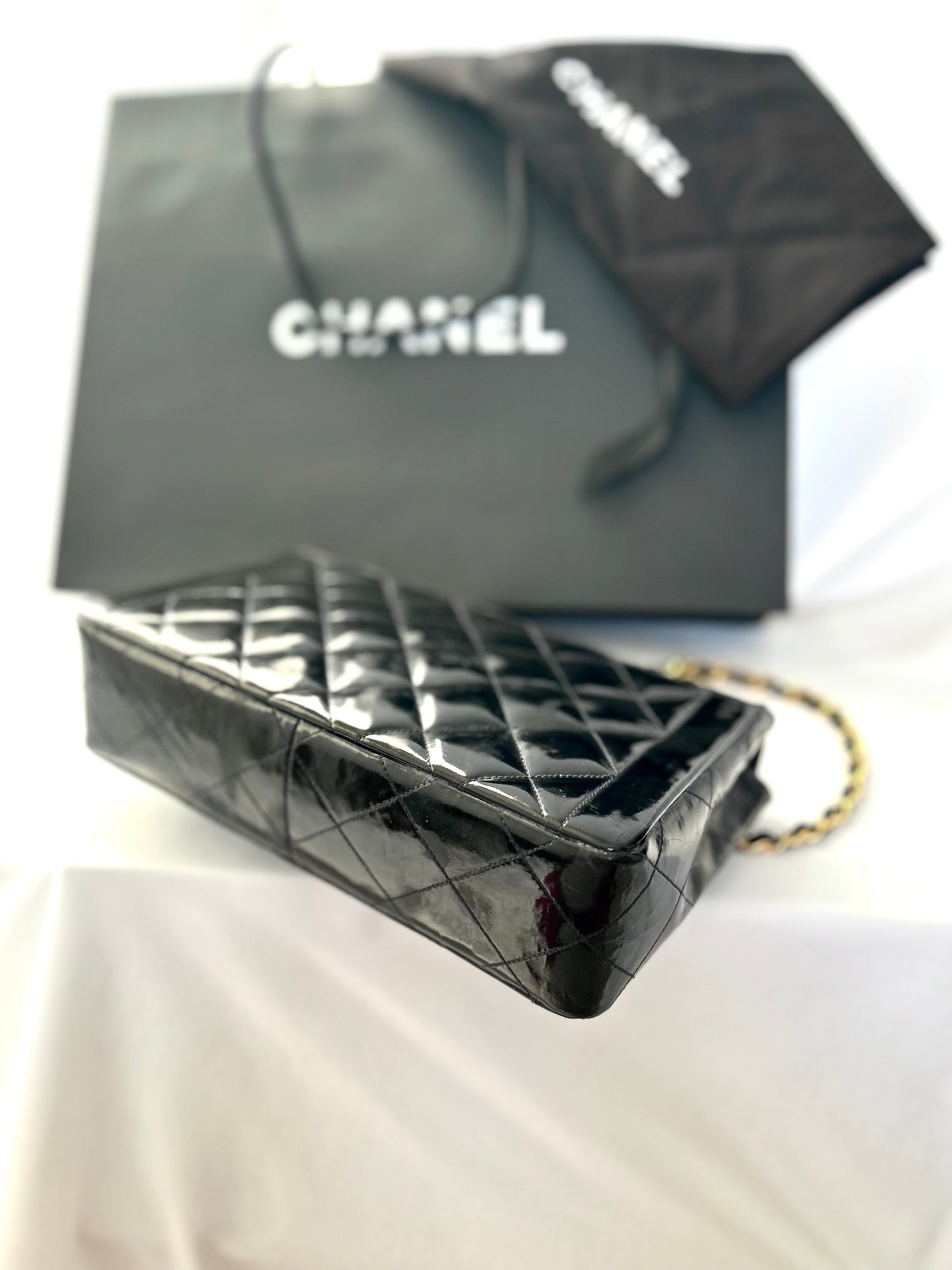 Chanel Patent Leather Single Flap Bag