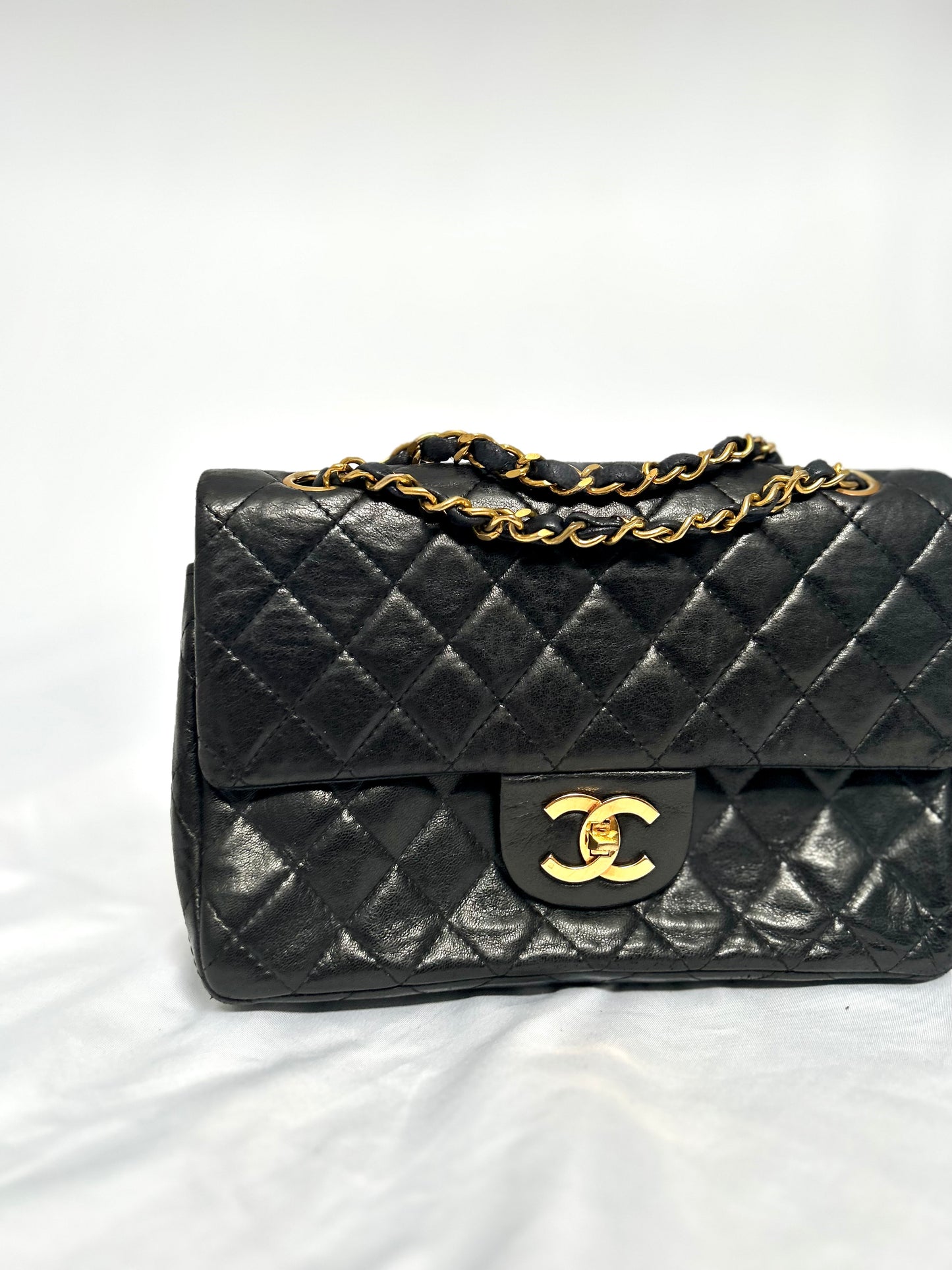 Chanel Black Lambskin Small Class Flap