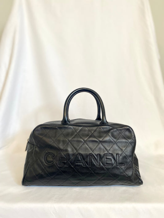 Chanel Black Lambskin Bowling Bag