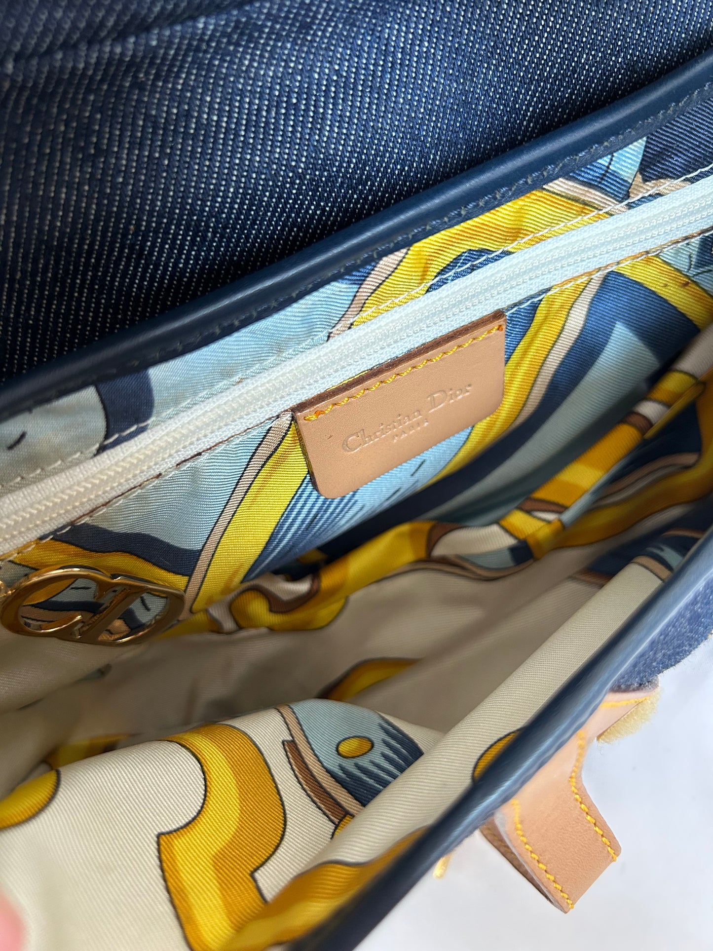 Dior Denim Saddle Bag