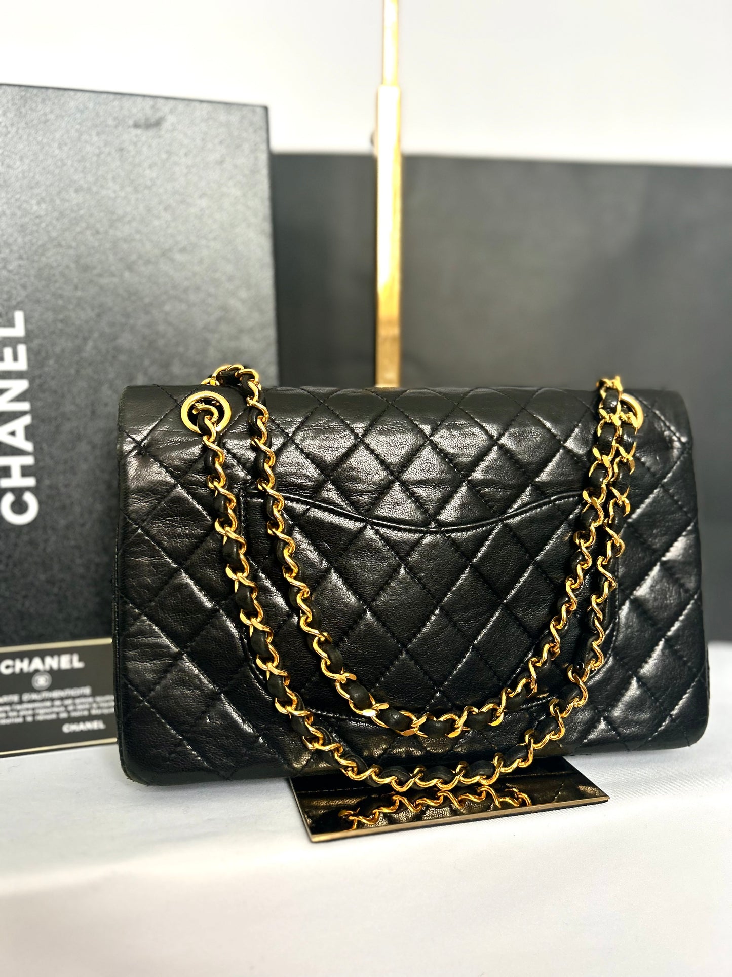 Chanel Black Lambskin Classic Flap