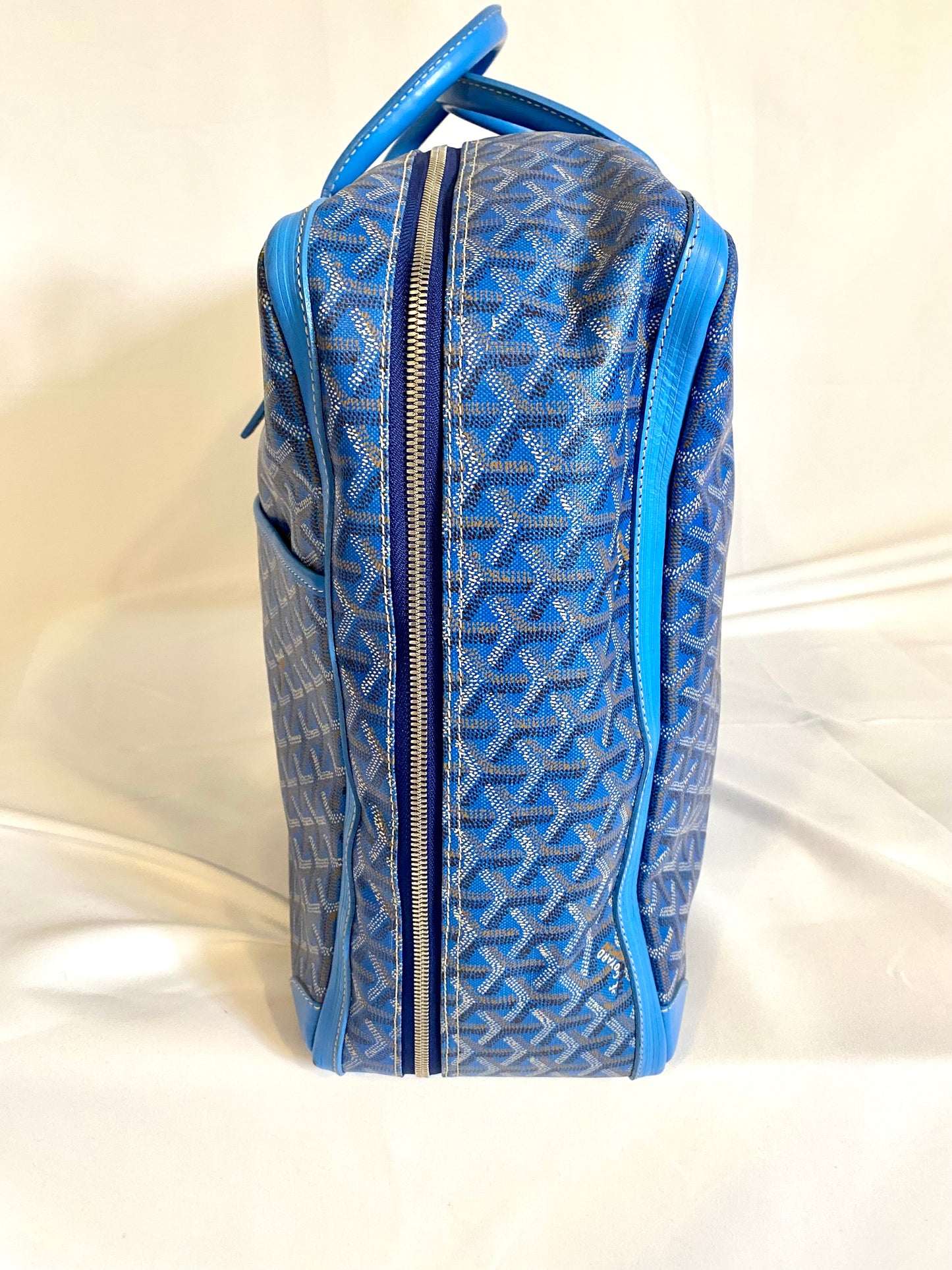 Goyard Blue Majordome Luggage Bag