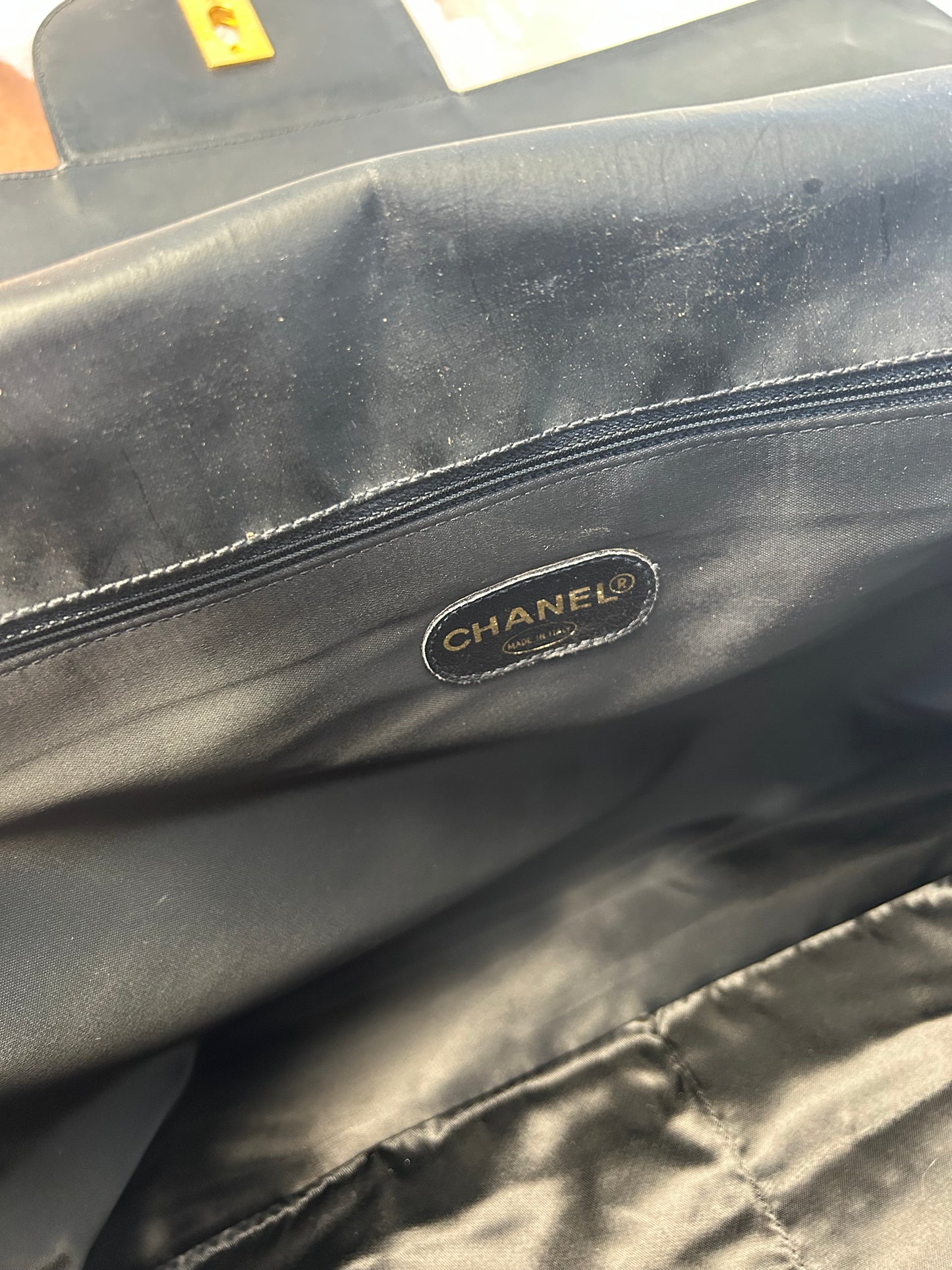 Black Calfskin XXL Supermodel Flap Bag