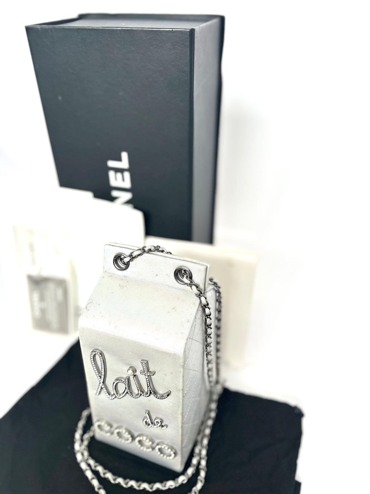 Extremely Rare Iridescent Lait de Coco Runway 2014 Milk Carton