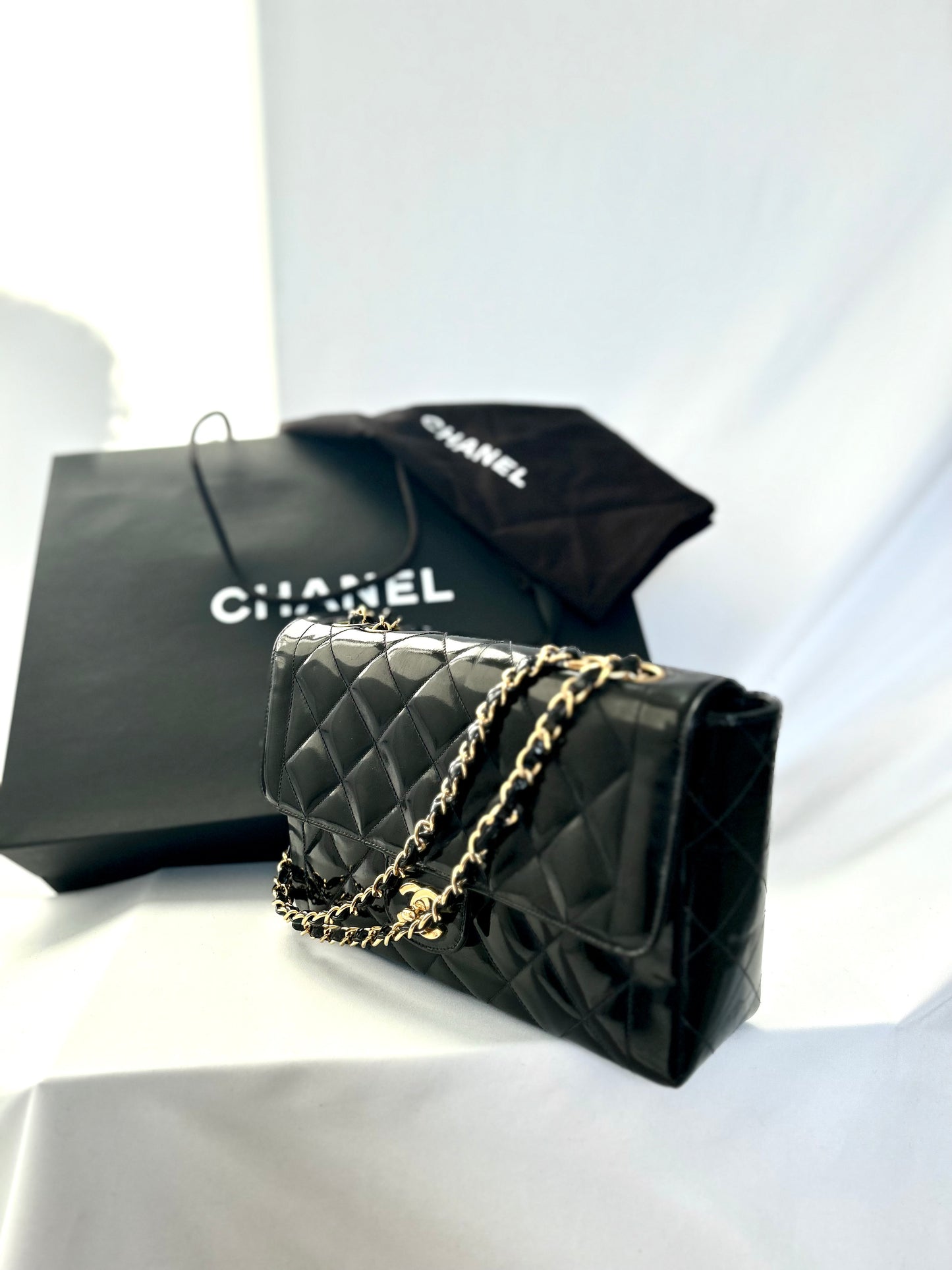 Chanel Patent Leather Single Flap Bag