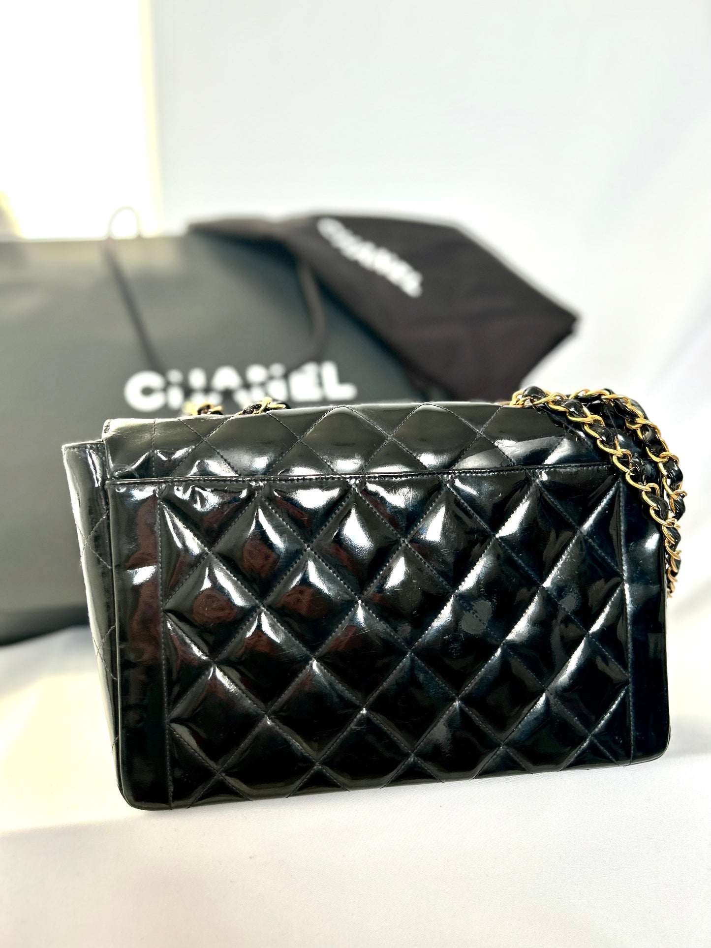 Chanel Patent Leather Single Flap Bag