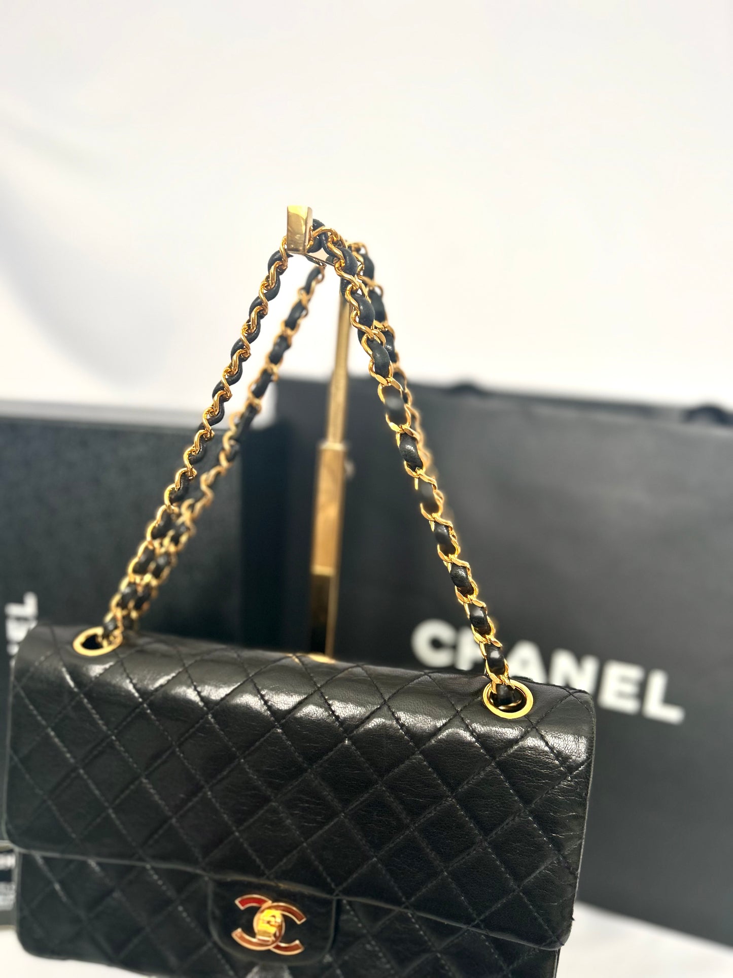 Chanel Black Lambskin Classic Flap
