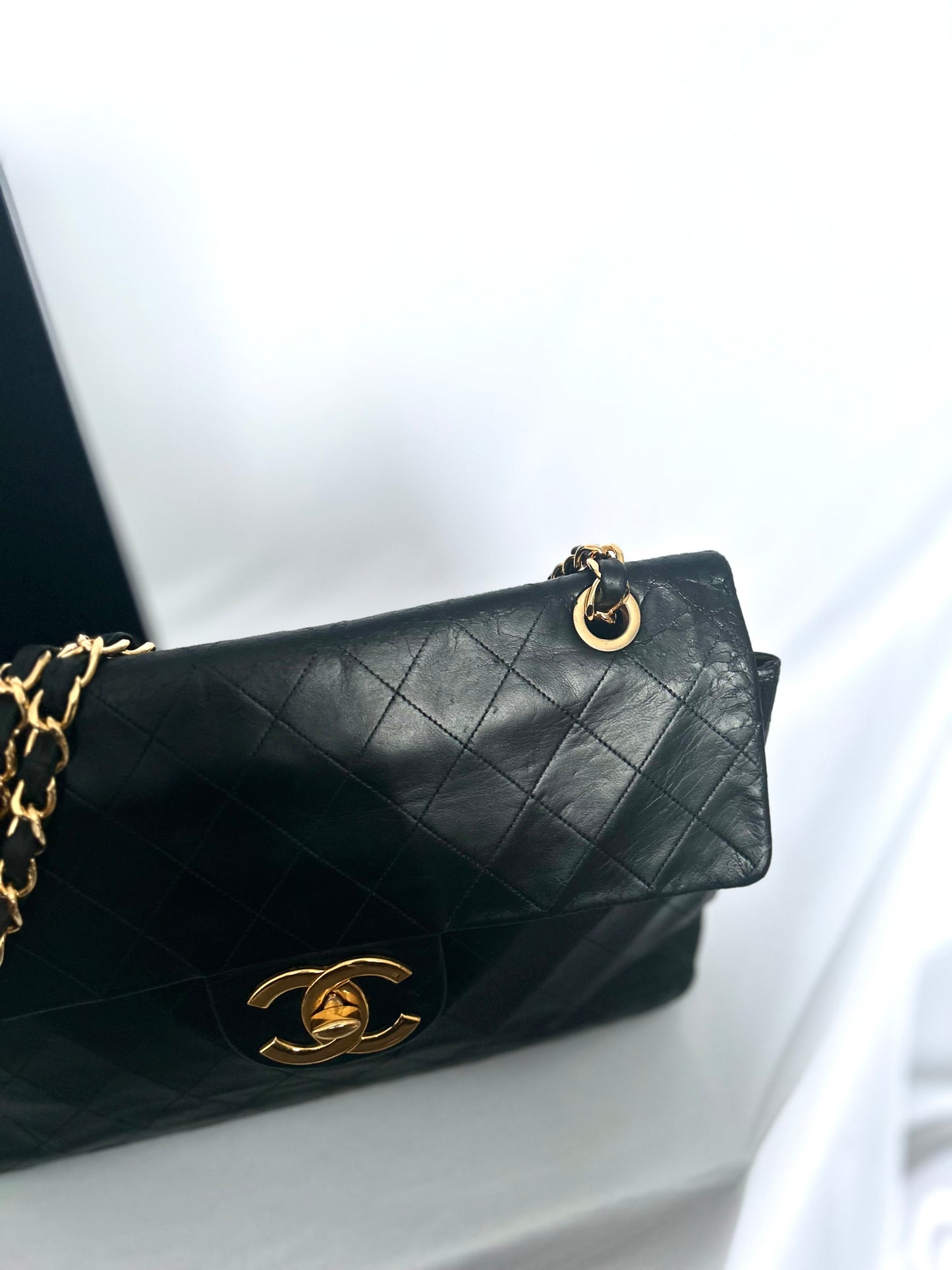 Chanel Black Lambskin Maxi Flap Bag