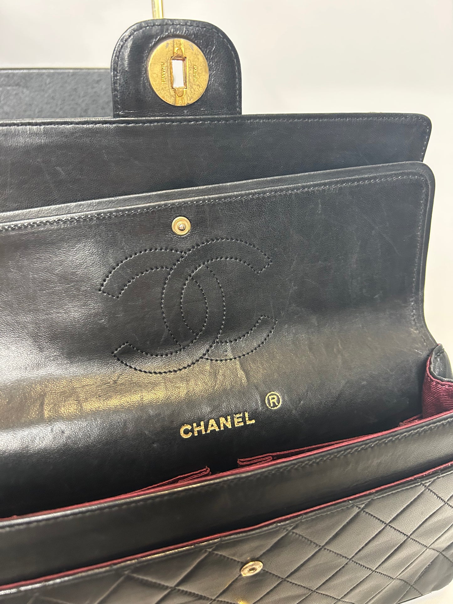 Authentic Medium Chanel Lambskin Classic Flap