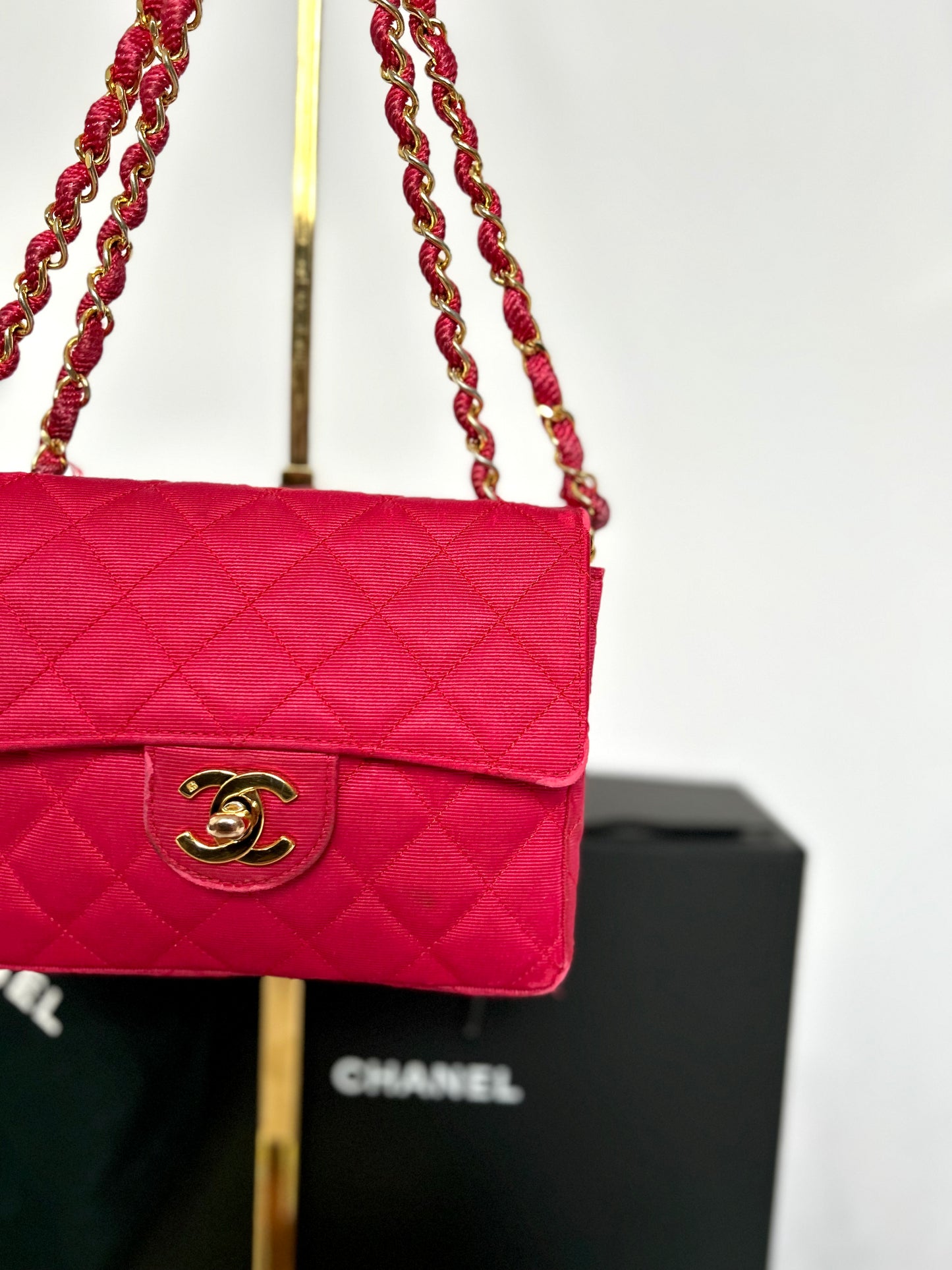 Pink Chanel Mini Square Flap Bag