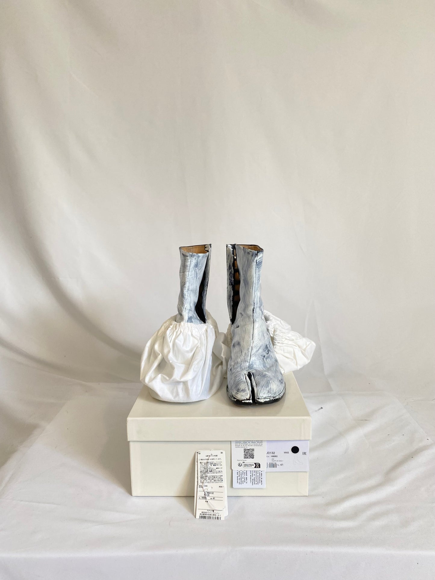 Maison Margiela White Painted Tabis