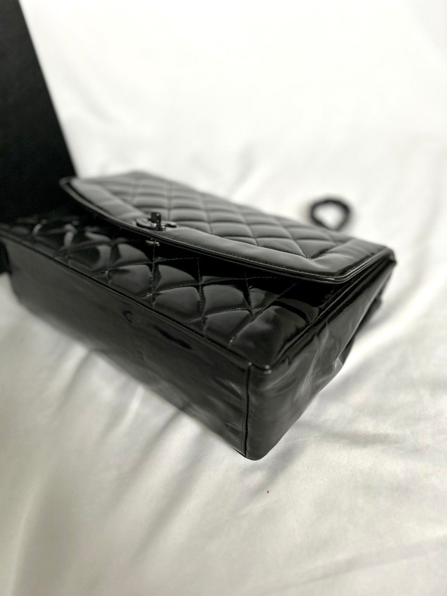Chanel So-Black Medium Diana Patent Flap Bag