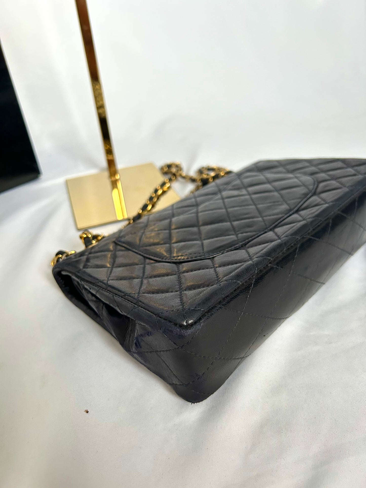 Midnight Blue Medium Lambskin Vintage Classic Flap