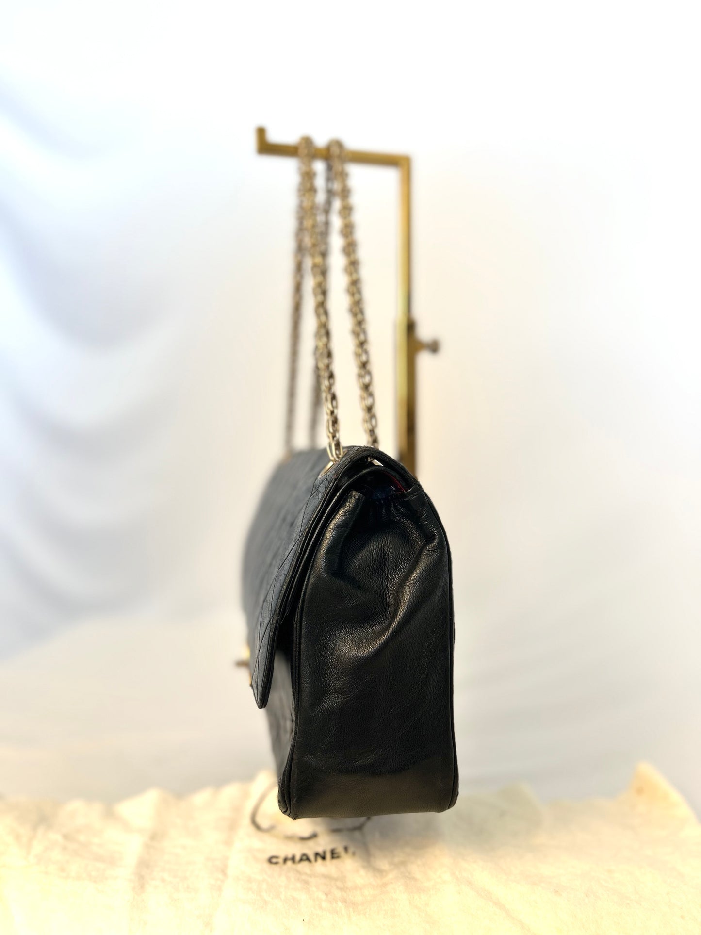 Authentic Chanel Medium Lambskin Classic Flap Bag