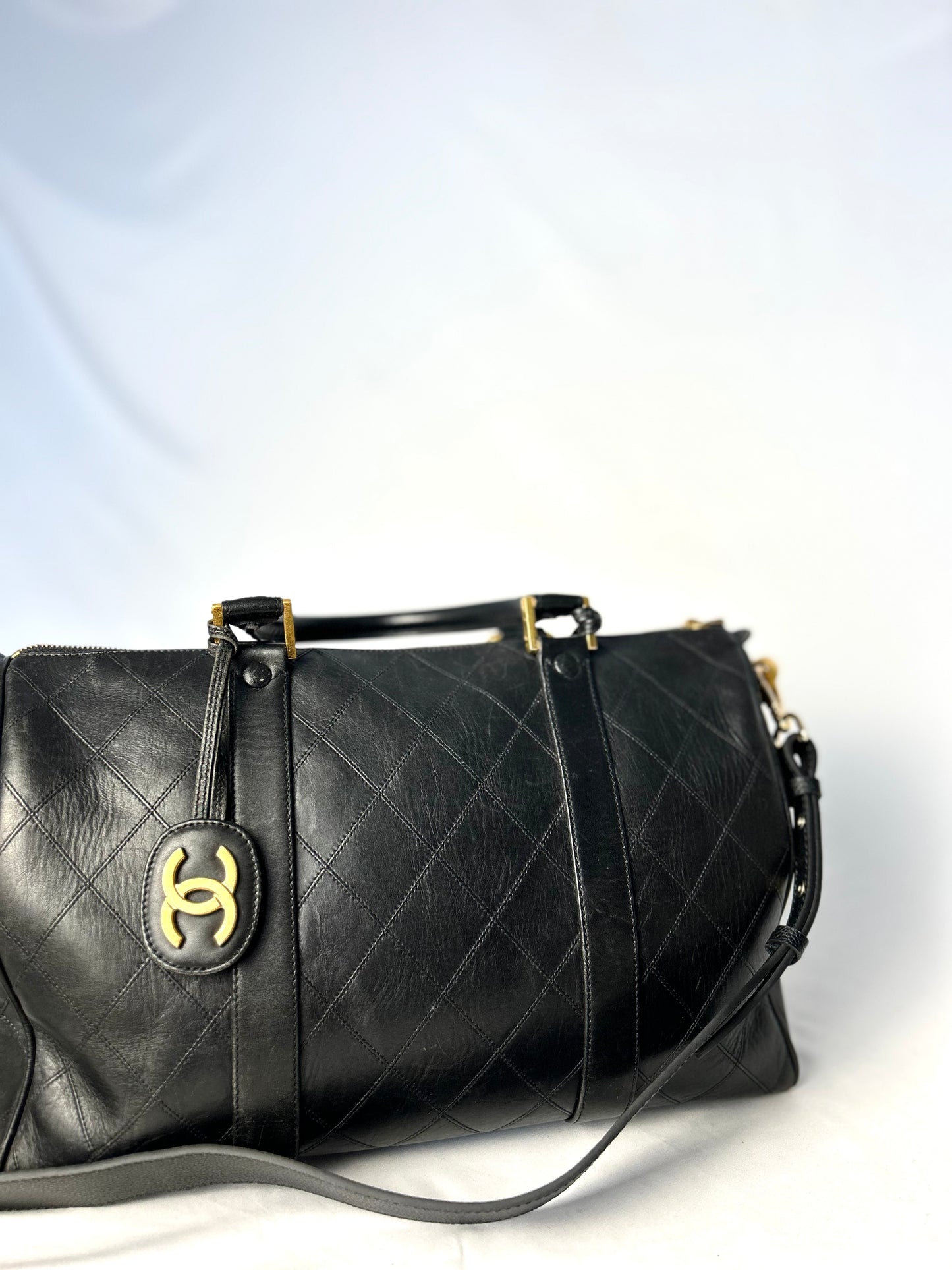 Chanel Mini Lambskin Boston Bag