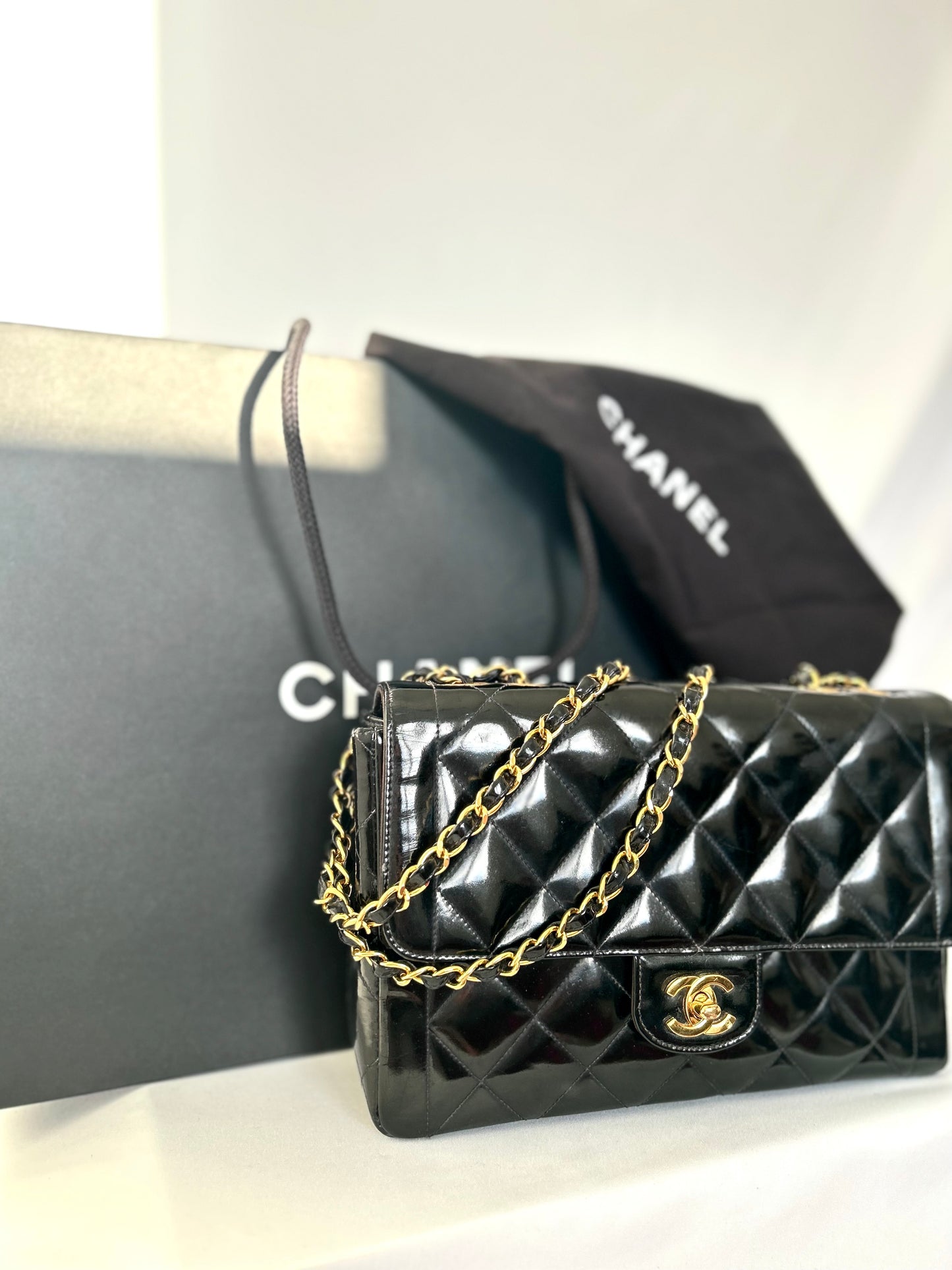 Chanel Patent Leather Single Flap Bag