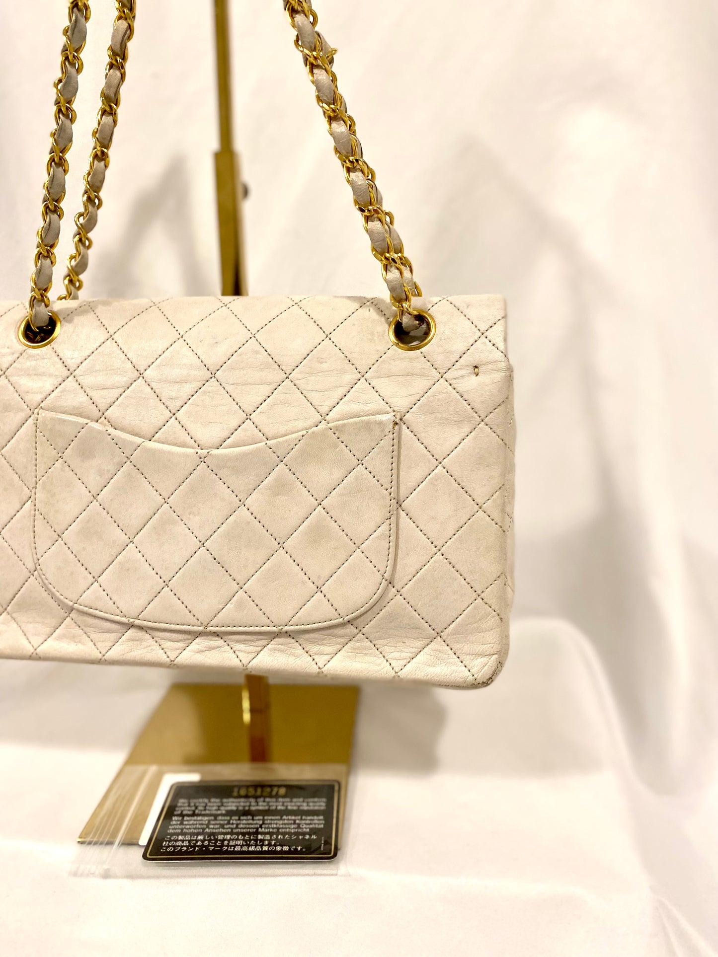 White Chanel Classic Flap Medium