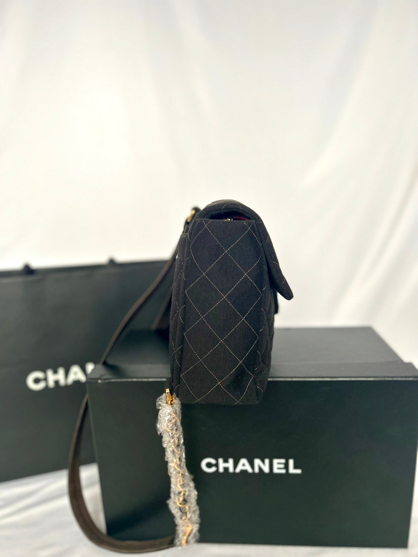 Chanel Black Jersey Backpack
