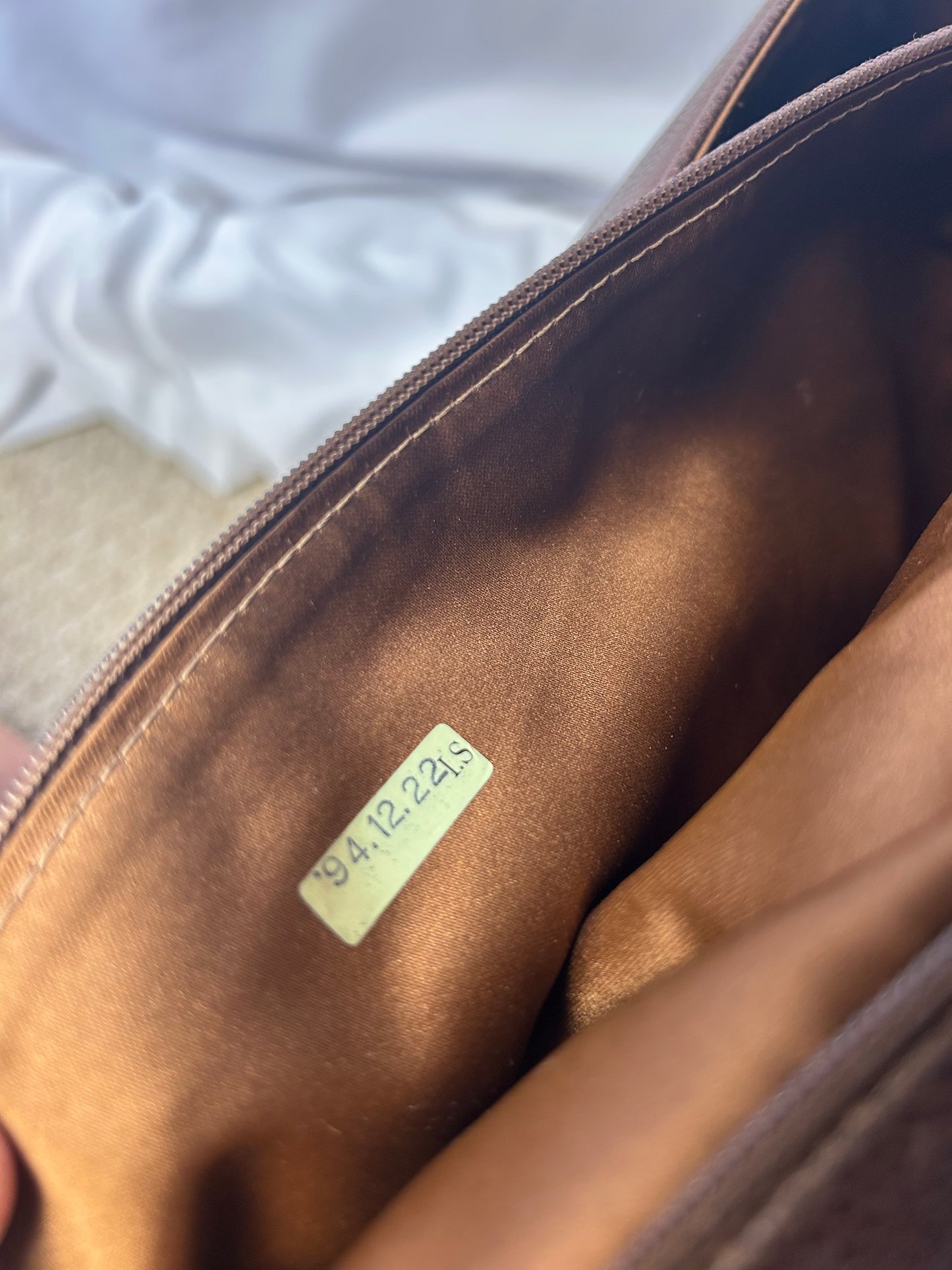 Authentic Chanel Vintage Caviar Supermodel XL Brown Flap Bag