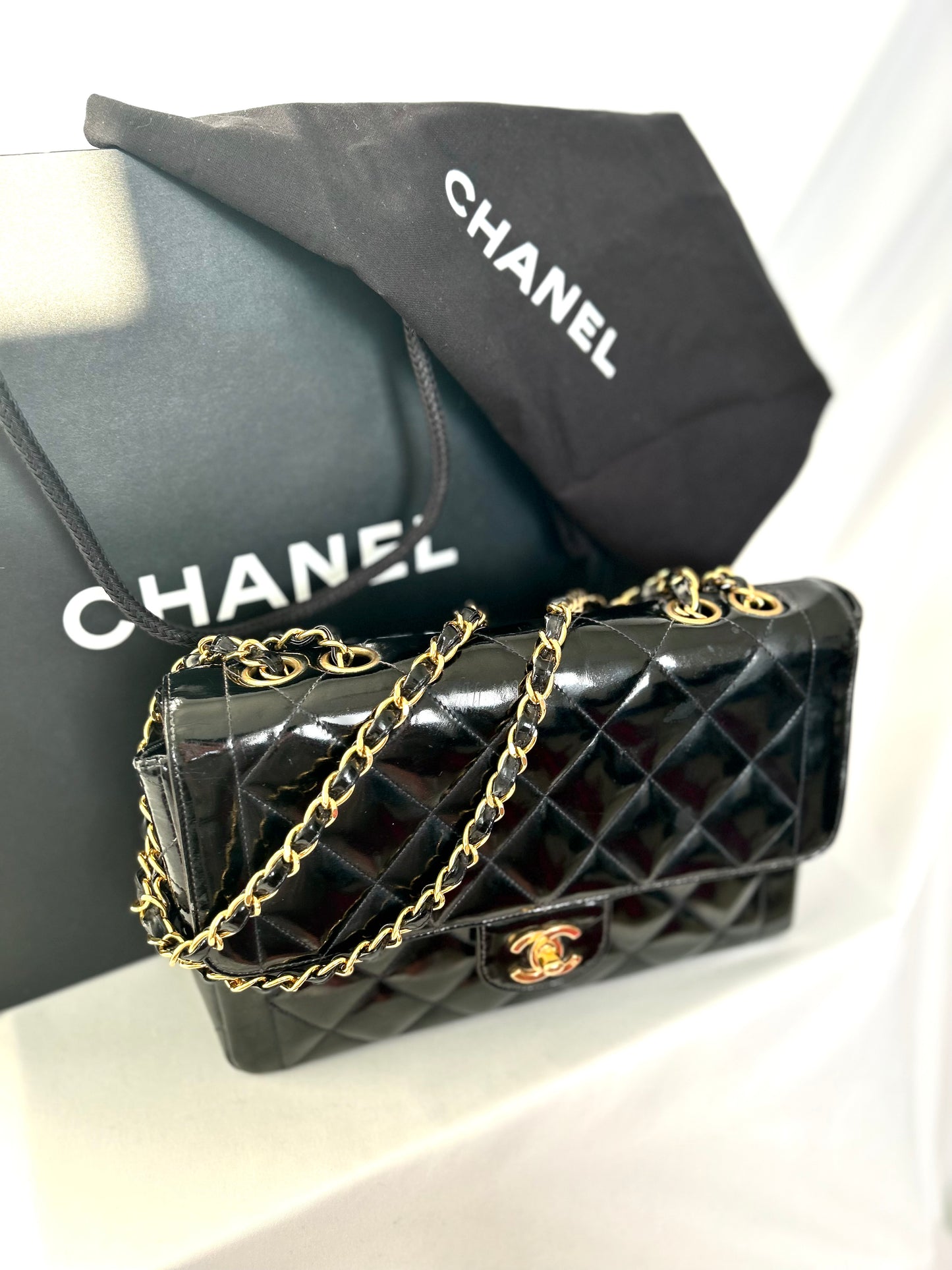 Chanel Patent Leather Single Flap Bag