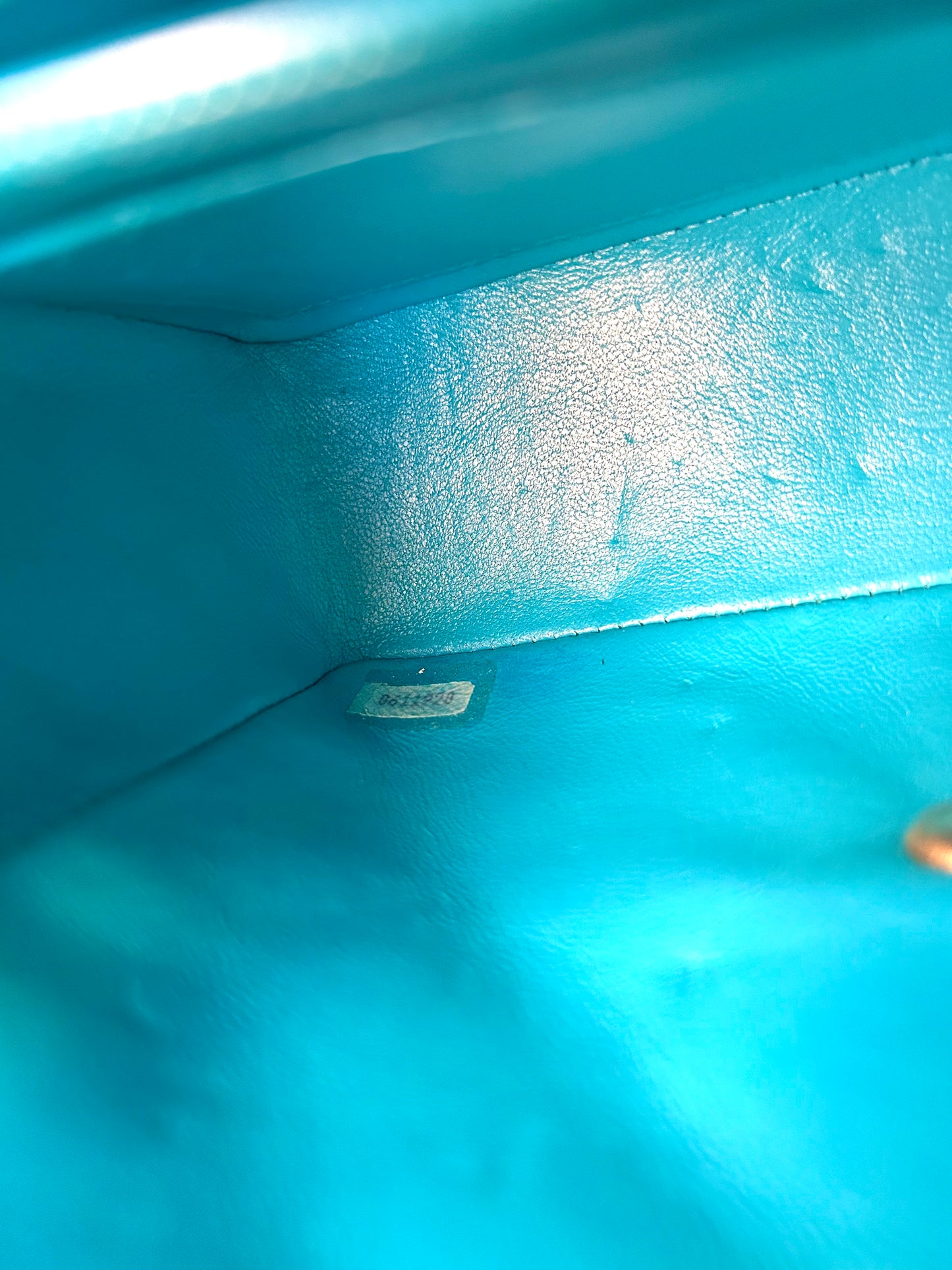 Chanel Aqua Blue Lambskin Mini Square