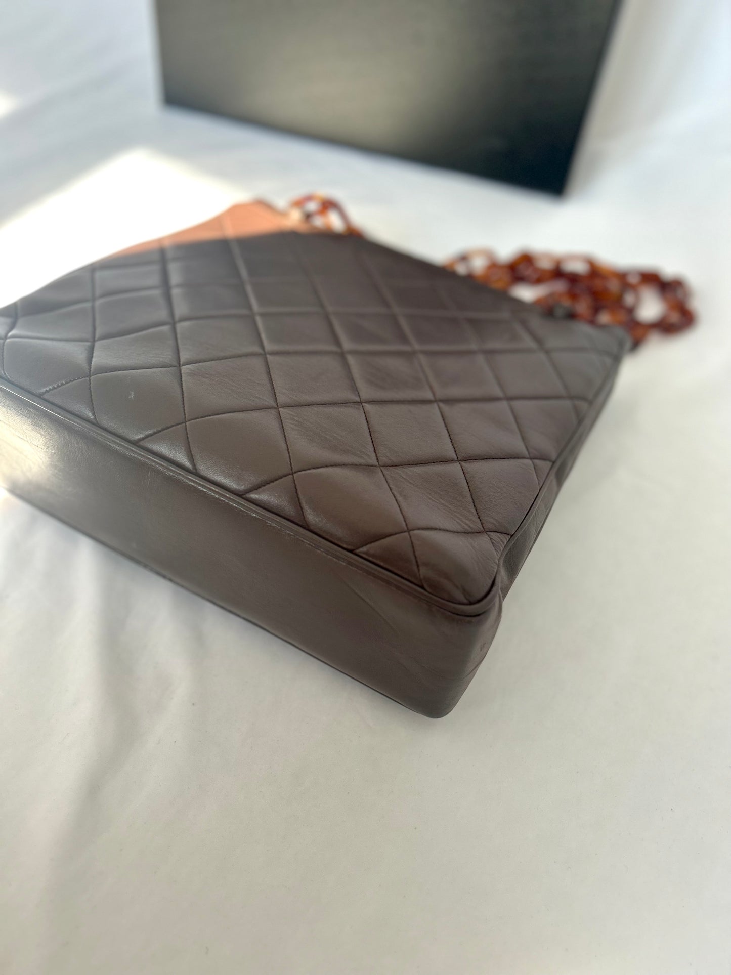(Copy) 1986 Chanel Lambskin Tortoiseshell Chain Tote