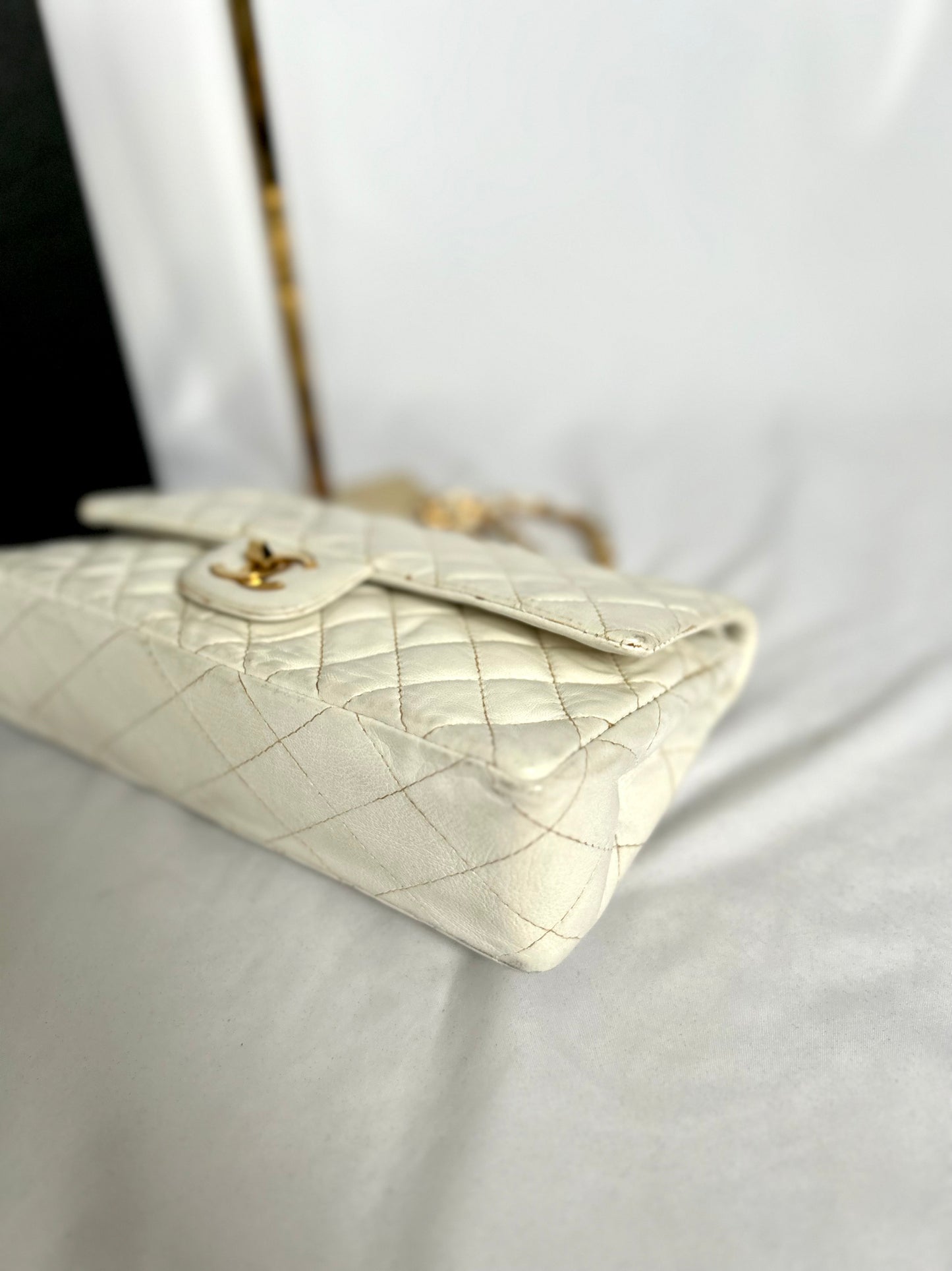 Chanel Vintage White Classic Flap