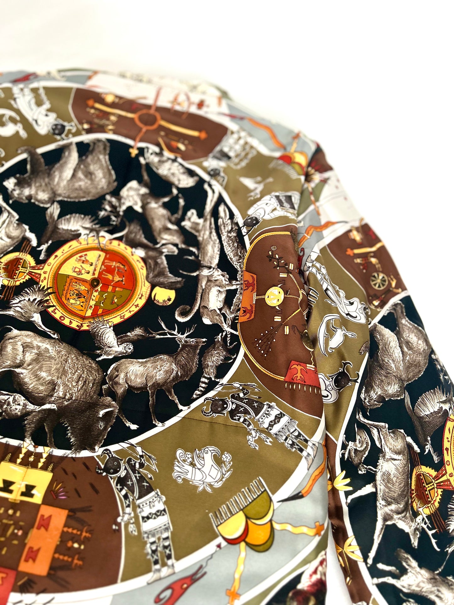 Archival Hermes Silk Detachable Sleeve Jacket Coat designed by Martin Margiela