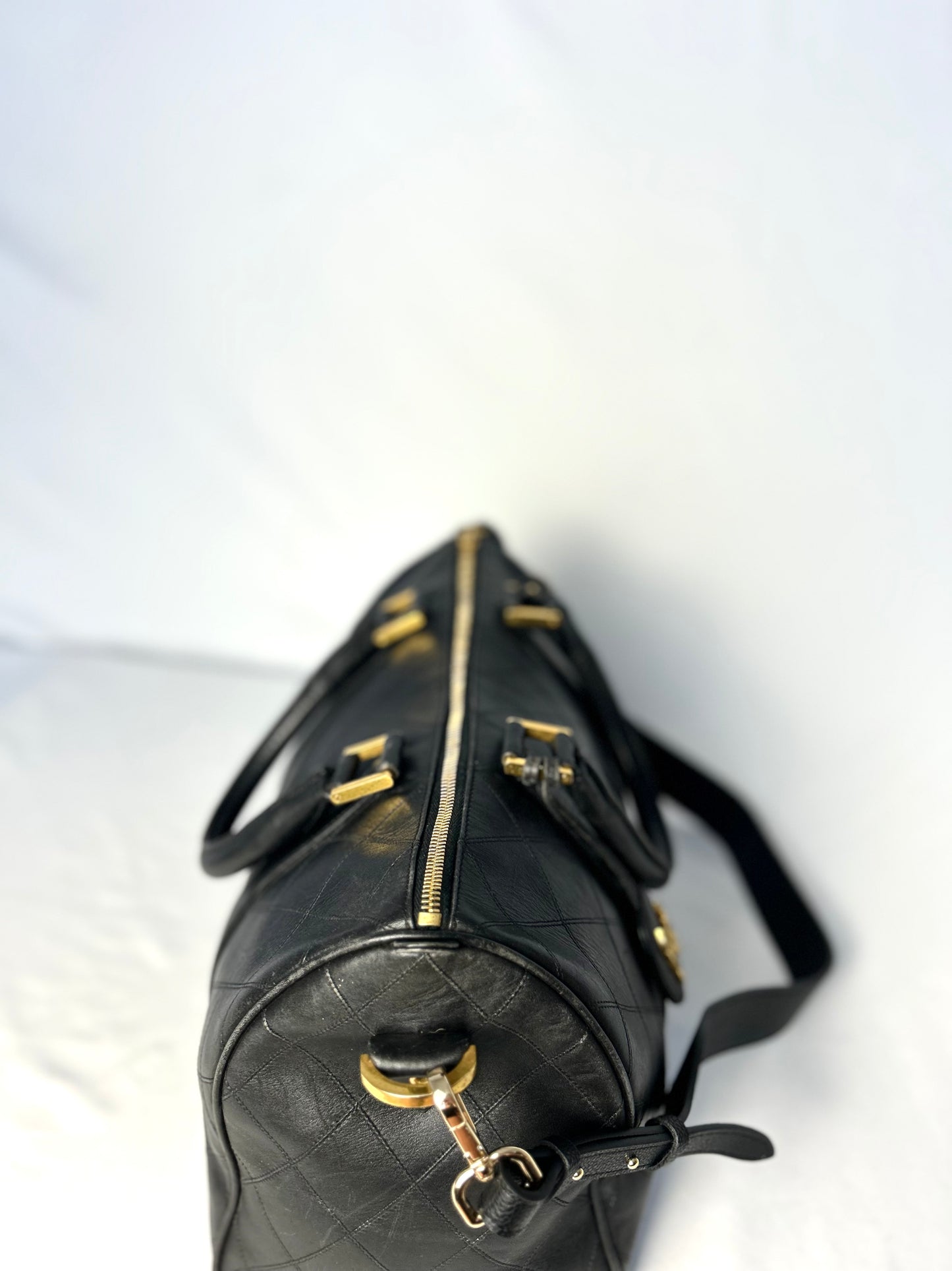 Chanel Mini Lambskin Boston Bag