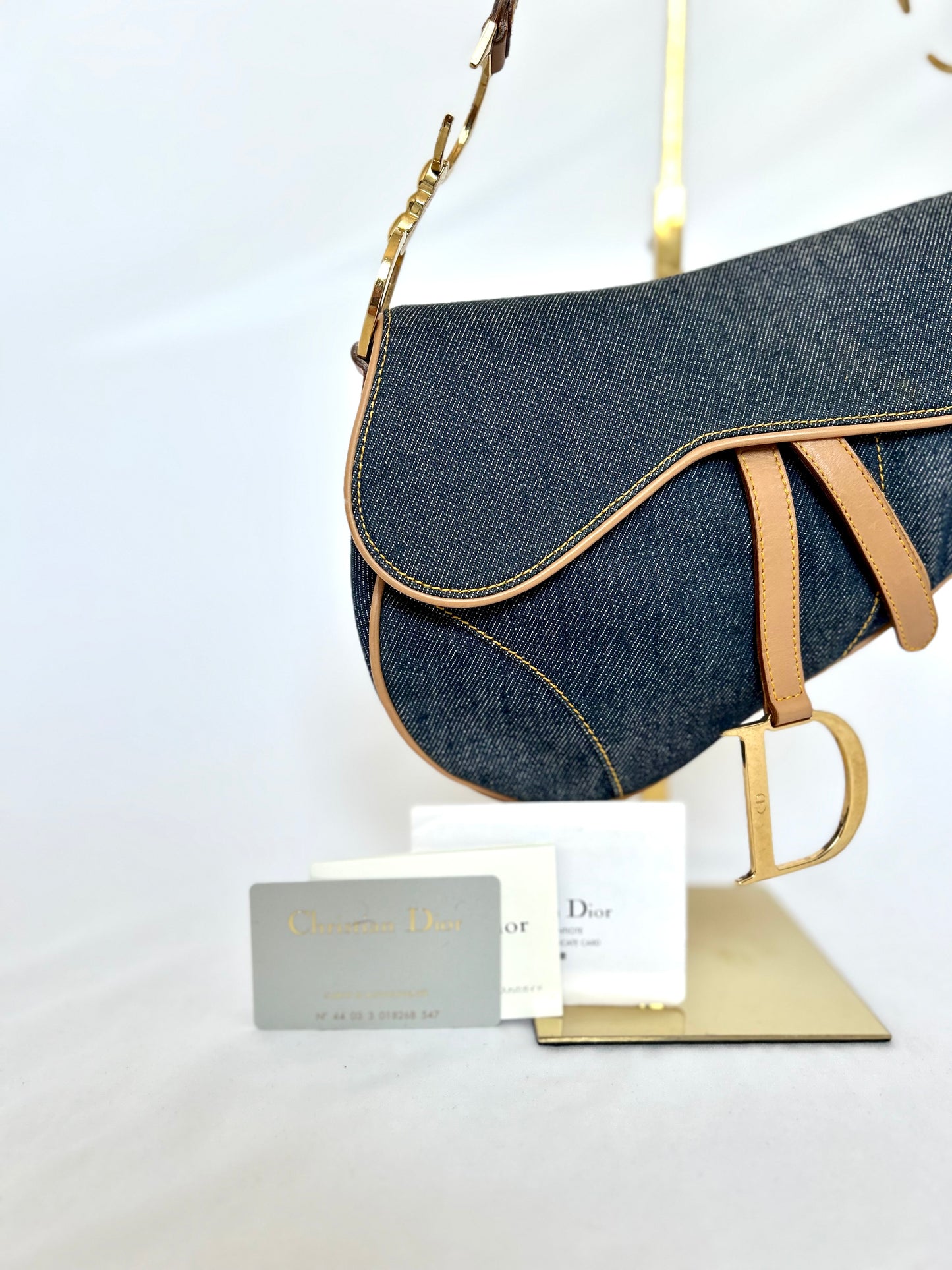 Dior Denim Saddle Bag