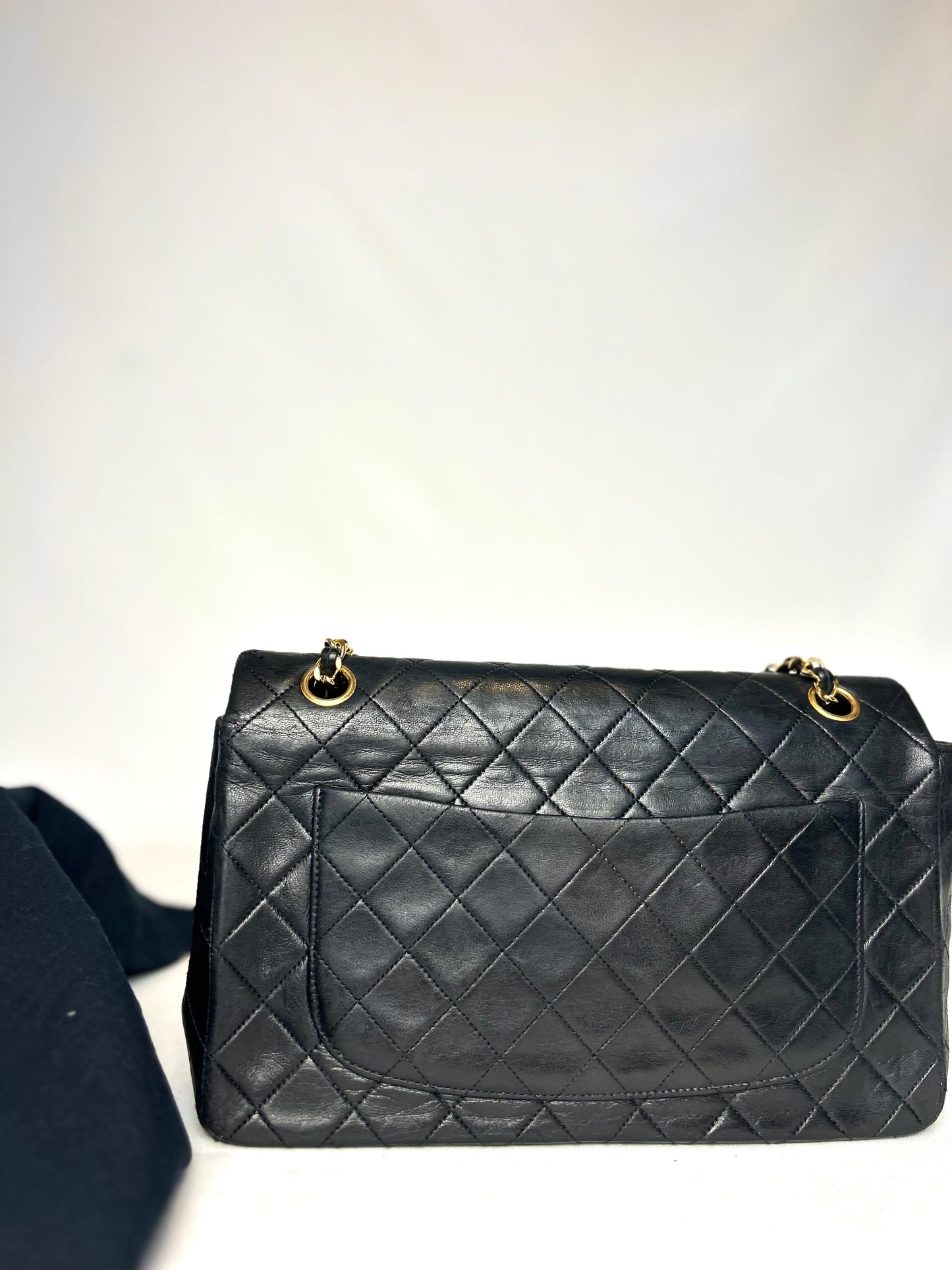 Authentic 1990s Chanel Single Lambskin Flap Bag